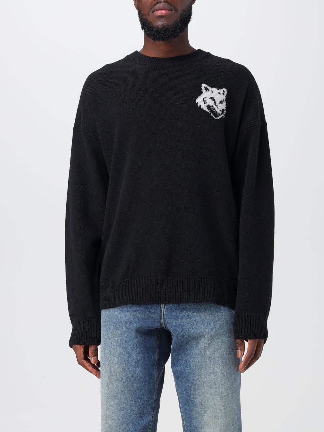 MAISON KITSUNE Pull homme Noir Pull Maison Kitsune LM00819KT1063 en ligne sur GIGLIO.COM