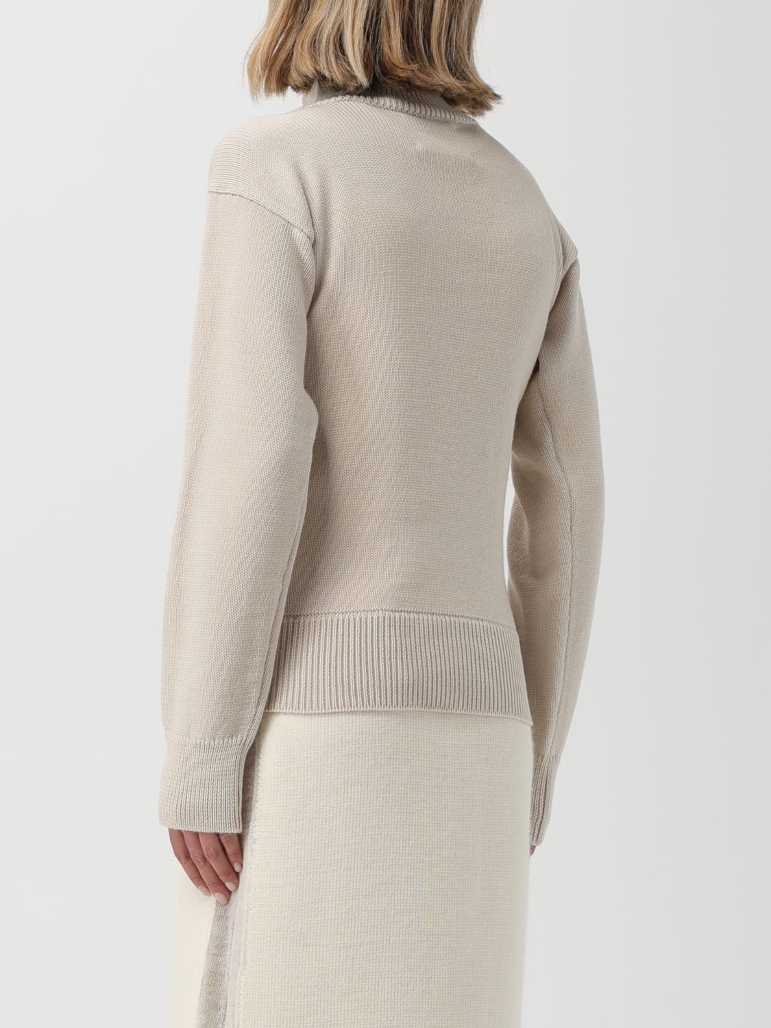 JIL SANDER MAGLIA: Maglia Jil Sander in lana con patch ancora, Naturale - Img 2