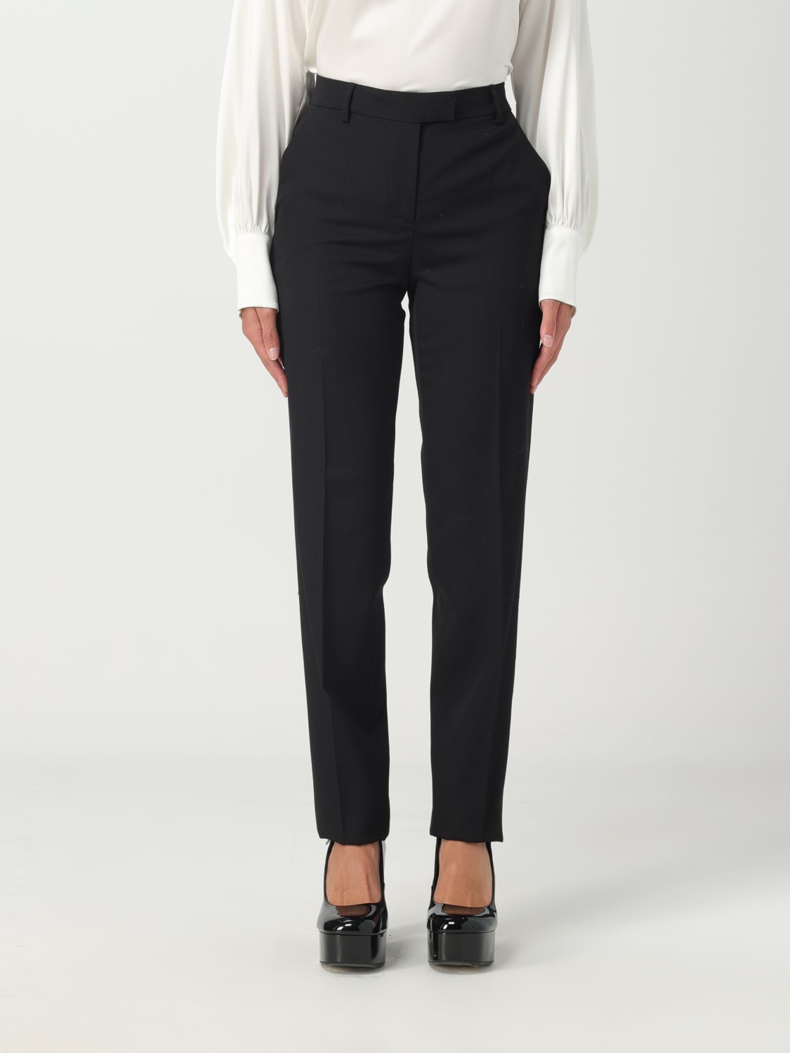 MOSCHINO COUTURE PANTS: Moschino Couture pants in virgin wool, Black - Img 1