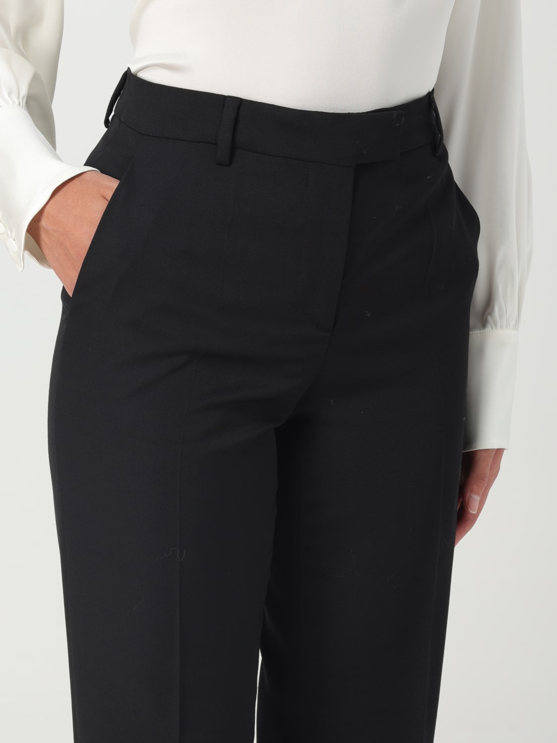 MOSCHINO COUTURE PANTS: Moschino Couture pants in virgin wool, Black - Img 3