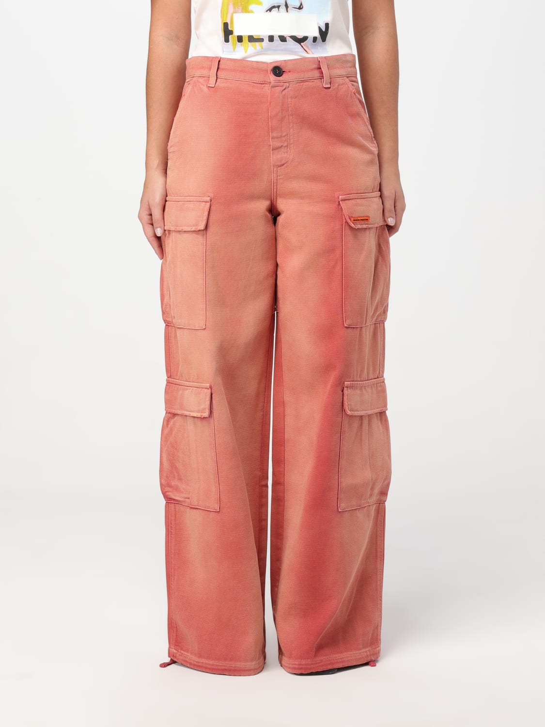 HERON PRESTON PANTS: Pants woman Heron Preston, Orange - Img 1