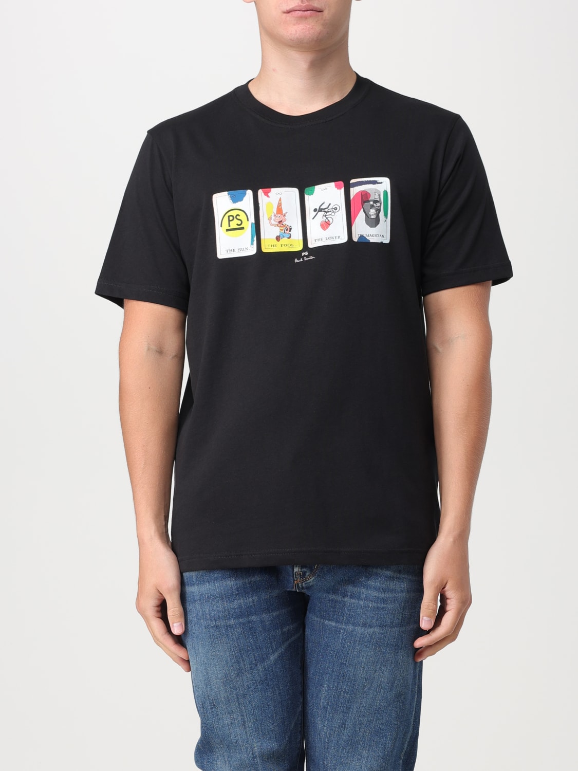 Ps Paul Smith Outlet: T-shirt men - Black | Ps Paul Smith t-shirt ...