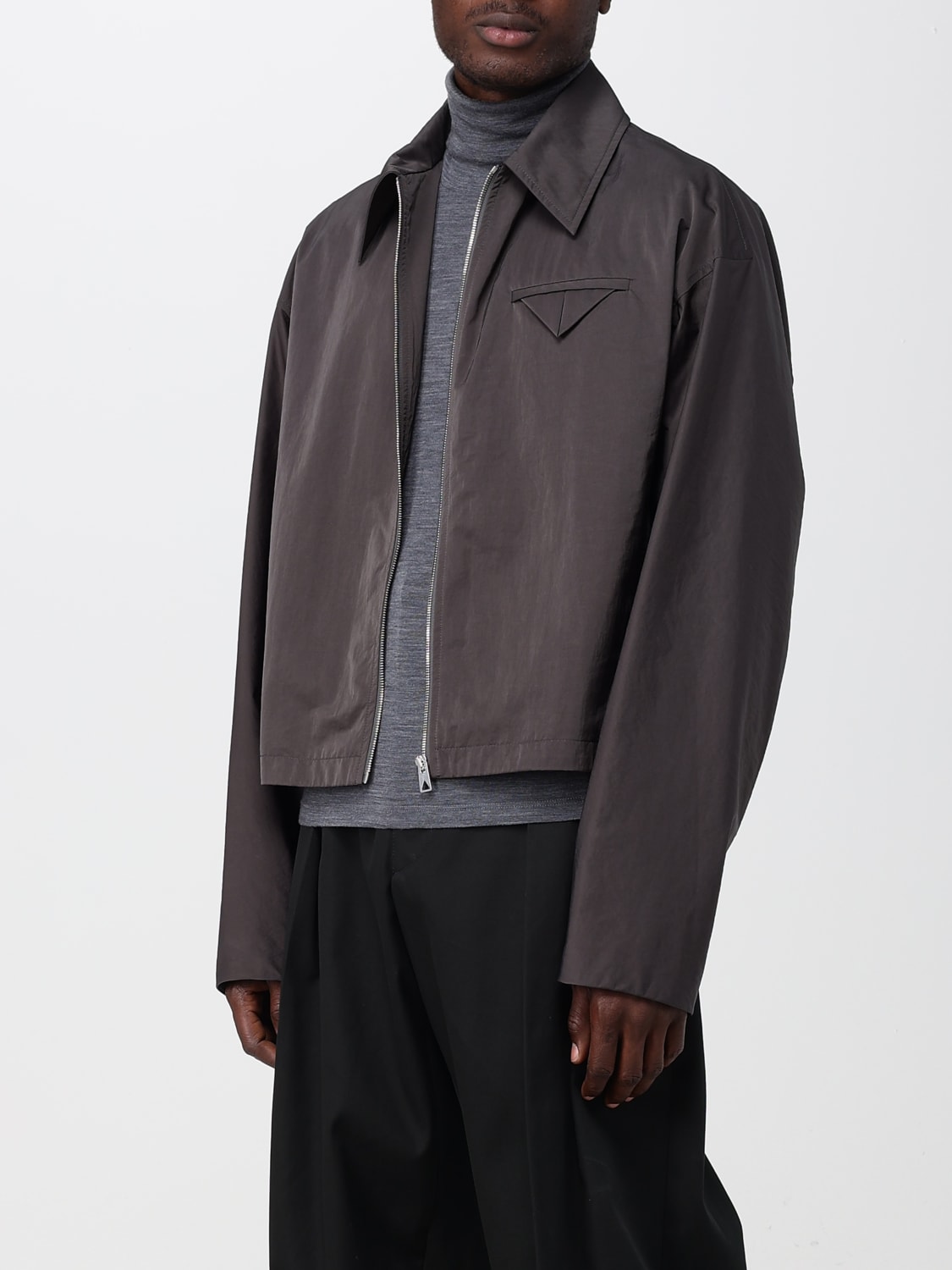 BOTTEGA VENETA: jacket in technical nylon - Black | Bottega Veneta 