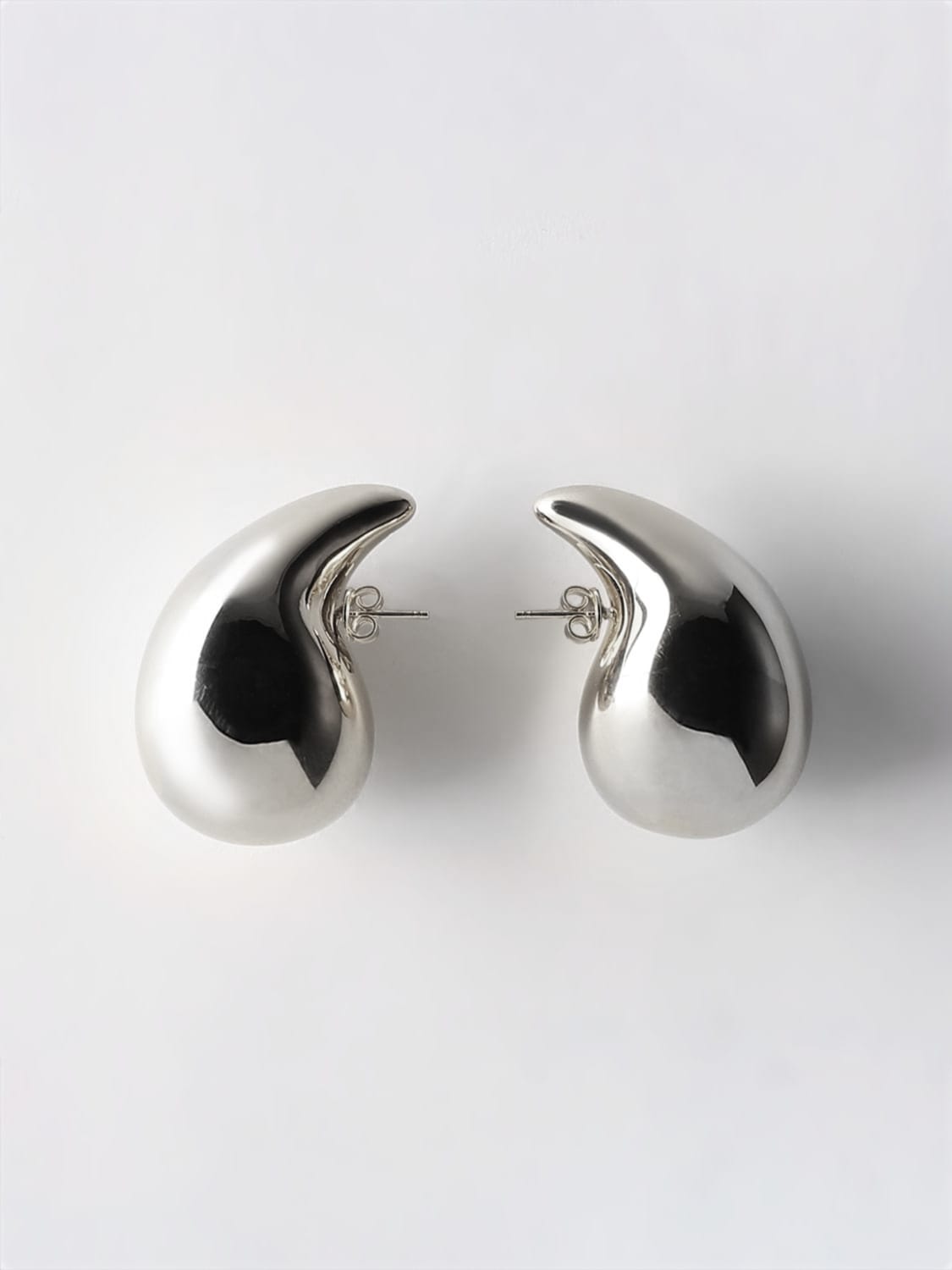 Bottega Veneta Silver Hoop Earrings