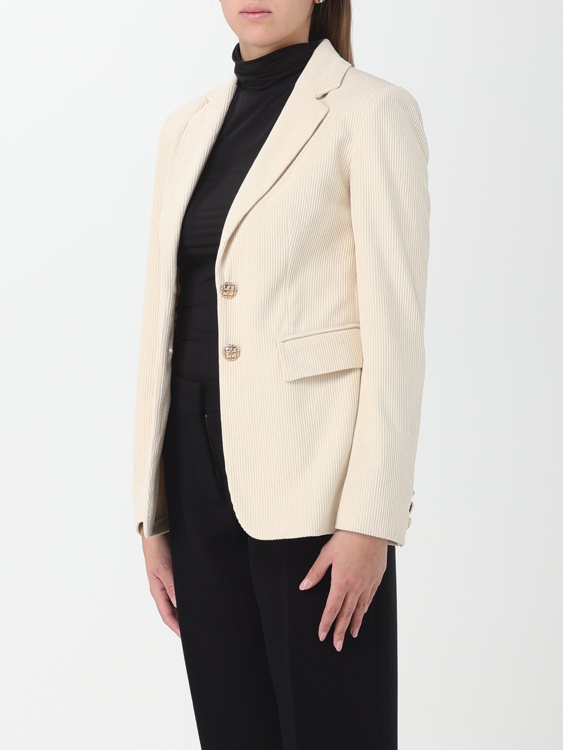 LIU JO: Jacket woman - Yellow Cream | Liu Jo blazer