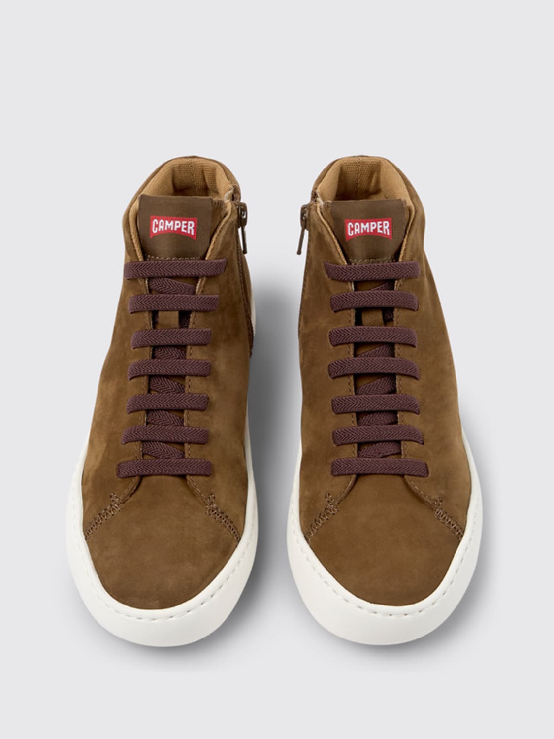 スニーカー CAMPER Woman Sneakers Brown K400422-016 PEU TOURING 0 Camper Outlet: Peu Touring sneakers in nubuck - Brown