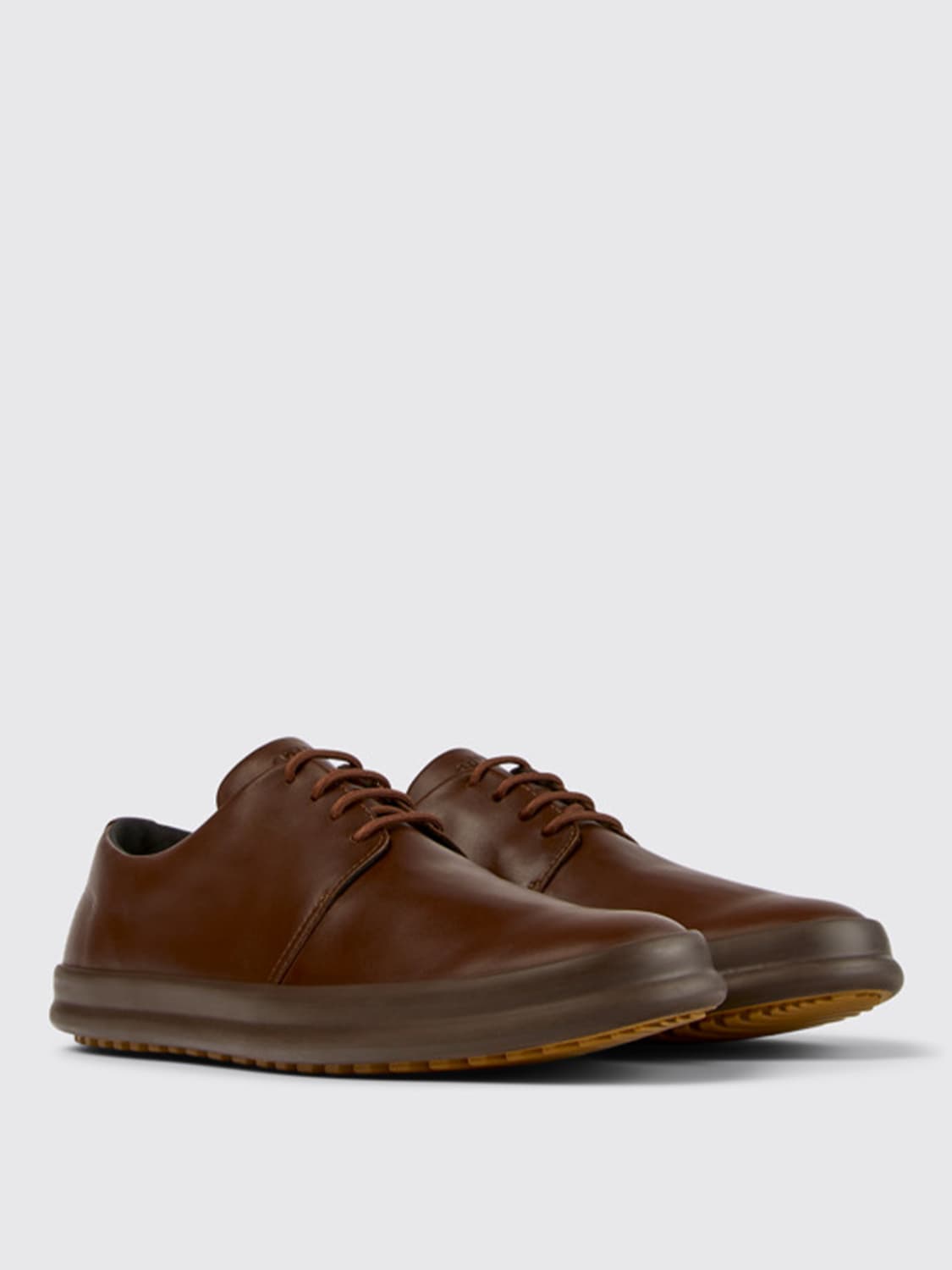 CAMPER BROGUE SHOES: Camper Chasis derby shoes in leather, Brown - Img 2