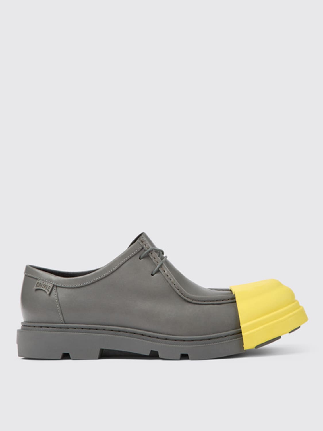 CAMPER BROGUE SHOES: Camper Derby shoes Junction in leather, Grey - Img 1