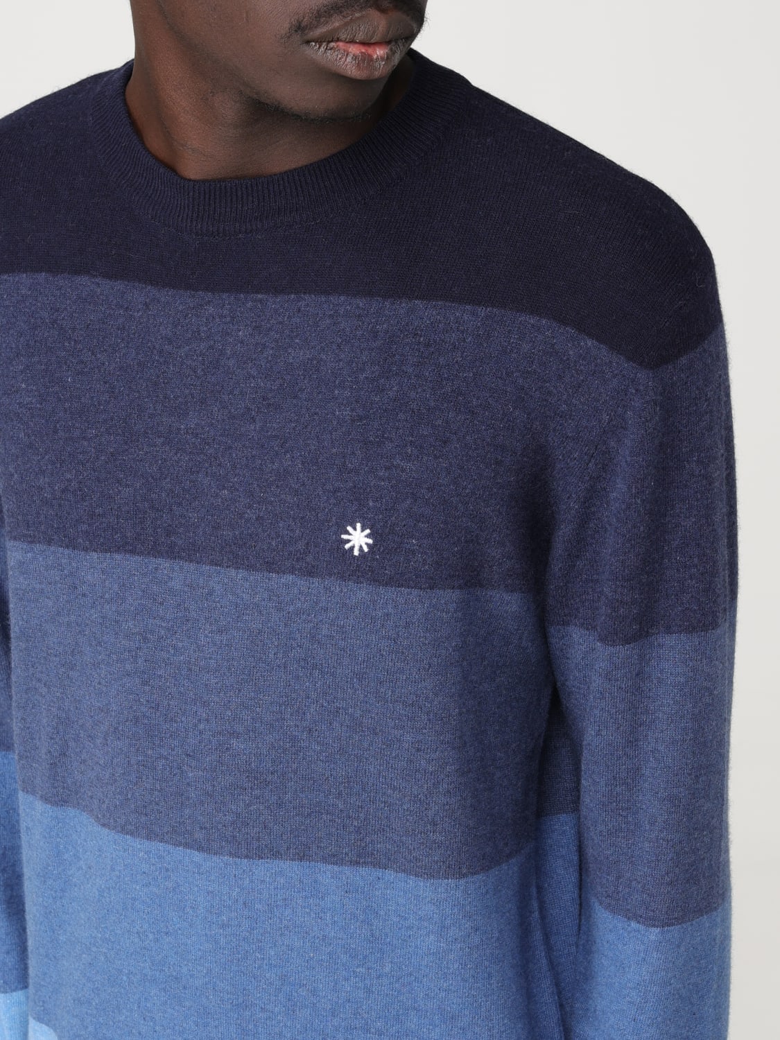 MANUEL RITZ SWEATER: Sweater men Manuel Ritz, Blue - Img 3