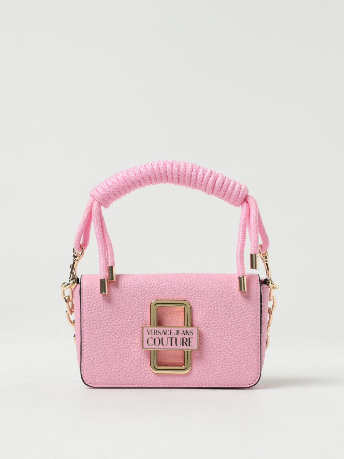 VERSACE JEANS COUTURE MINI BAG: Shoulder bag woman Versace Jeans Couture, Pink - Img 1