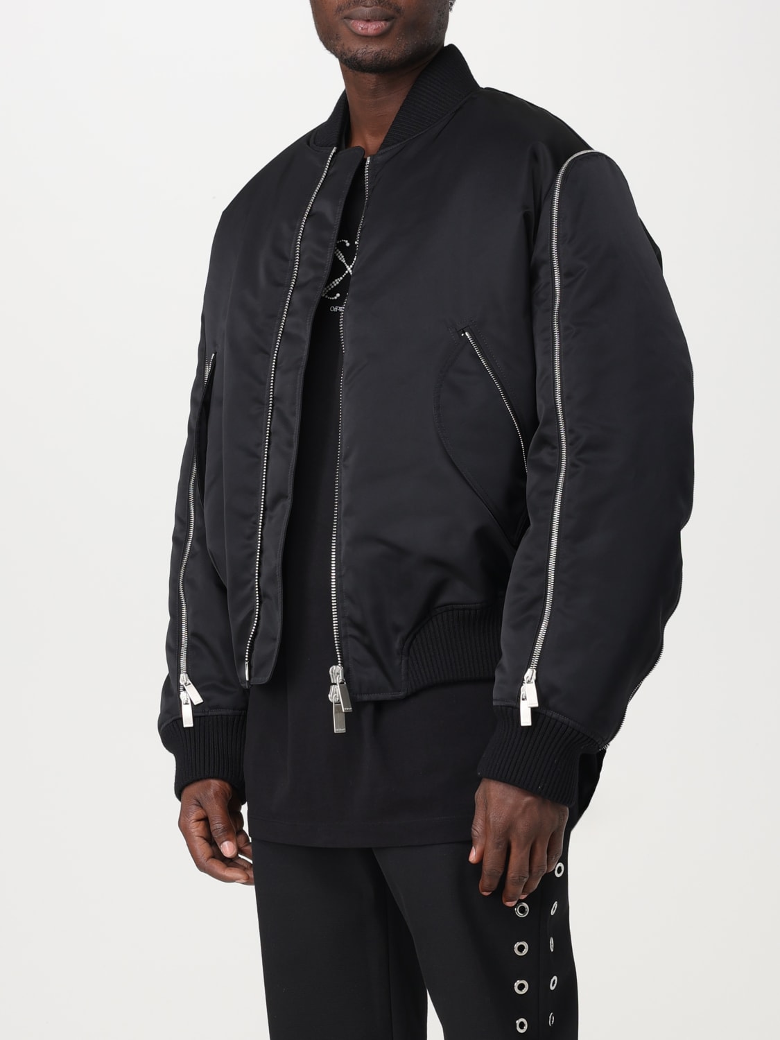 Off white jacket mens black best sale