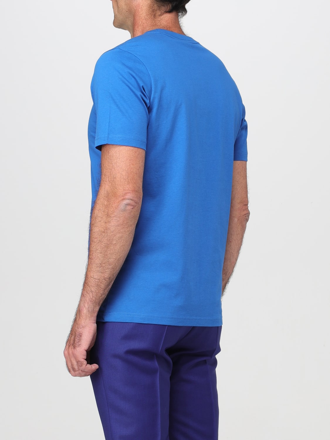 PS PAUL SMITH T-SHIRT: T-shirt Ps Paul Smith in cotone con patch, Azzurro - Img 2