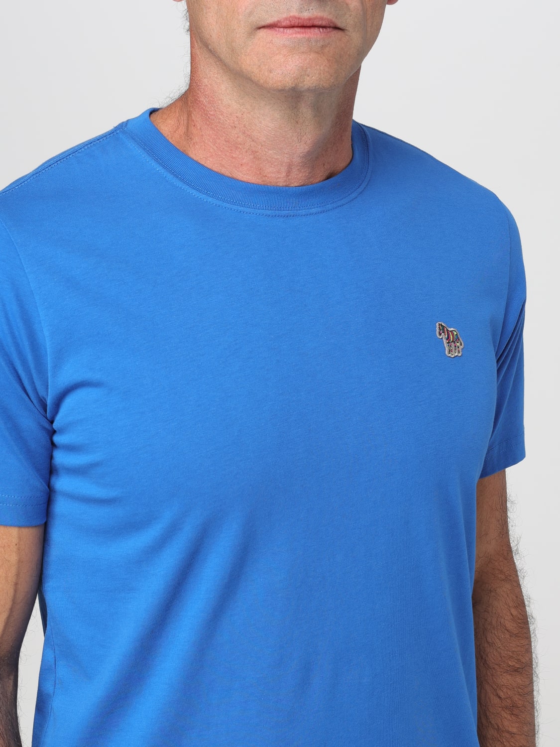 PS PAUL SMITH T-SHIRT: T-shirt Ps Paul Smith in cotone con patch, Azzurro - Img 3