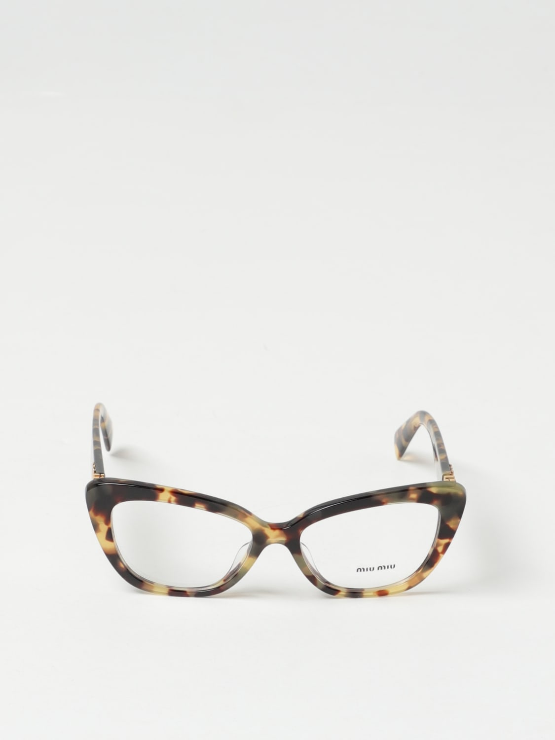 MIU MIU OPTICAL FRAMES: Miu Miu acetate eyeglasses with logo on the temples, Brown - Img 2