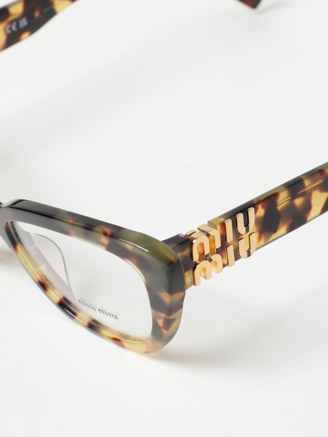 MIU MIU OPTICAL FRAMES: Miu Miu acetate eyeglasses with logo on the temples, Brown - Img 4