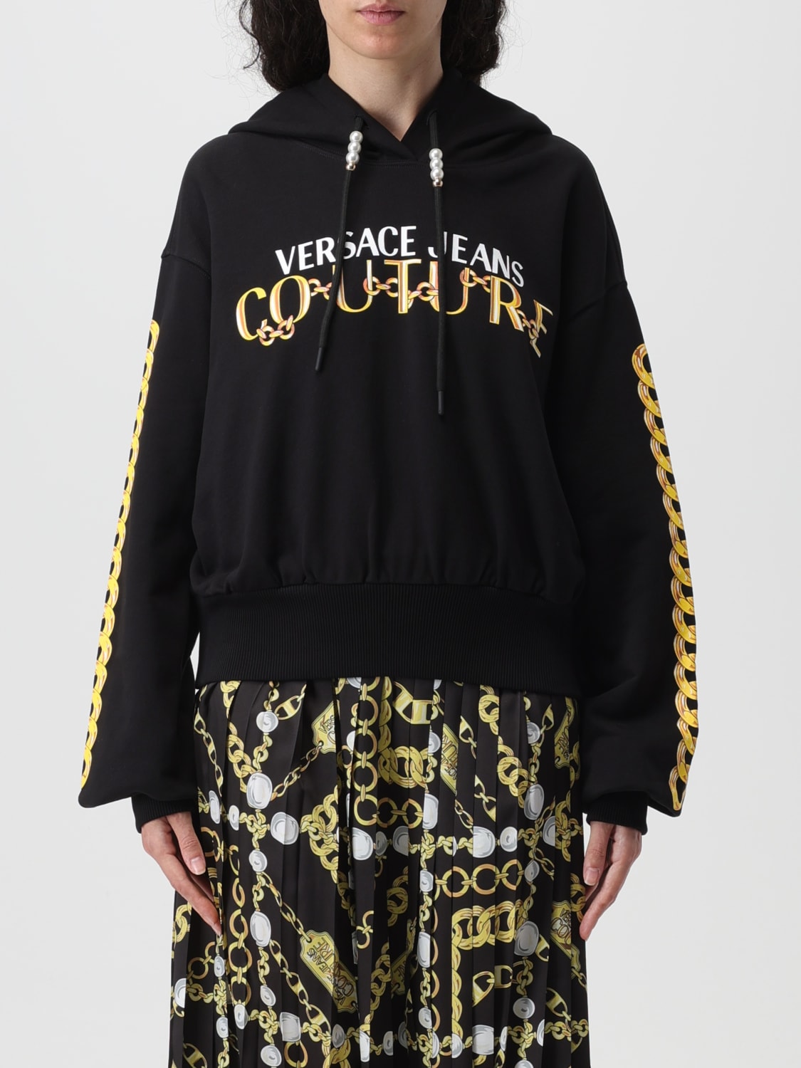 VERSACE JEANS COUTURE SUDADERA: Sudadera mujer Versace Jeans Couture, Negro - Img 1