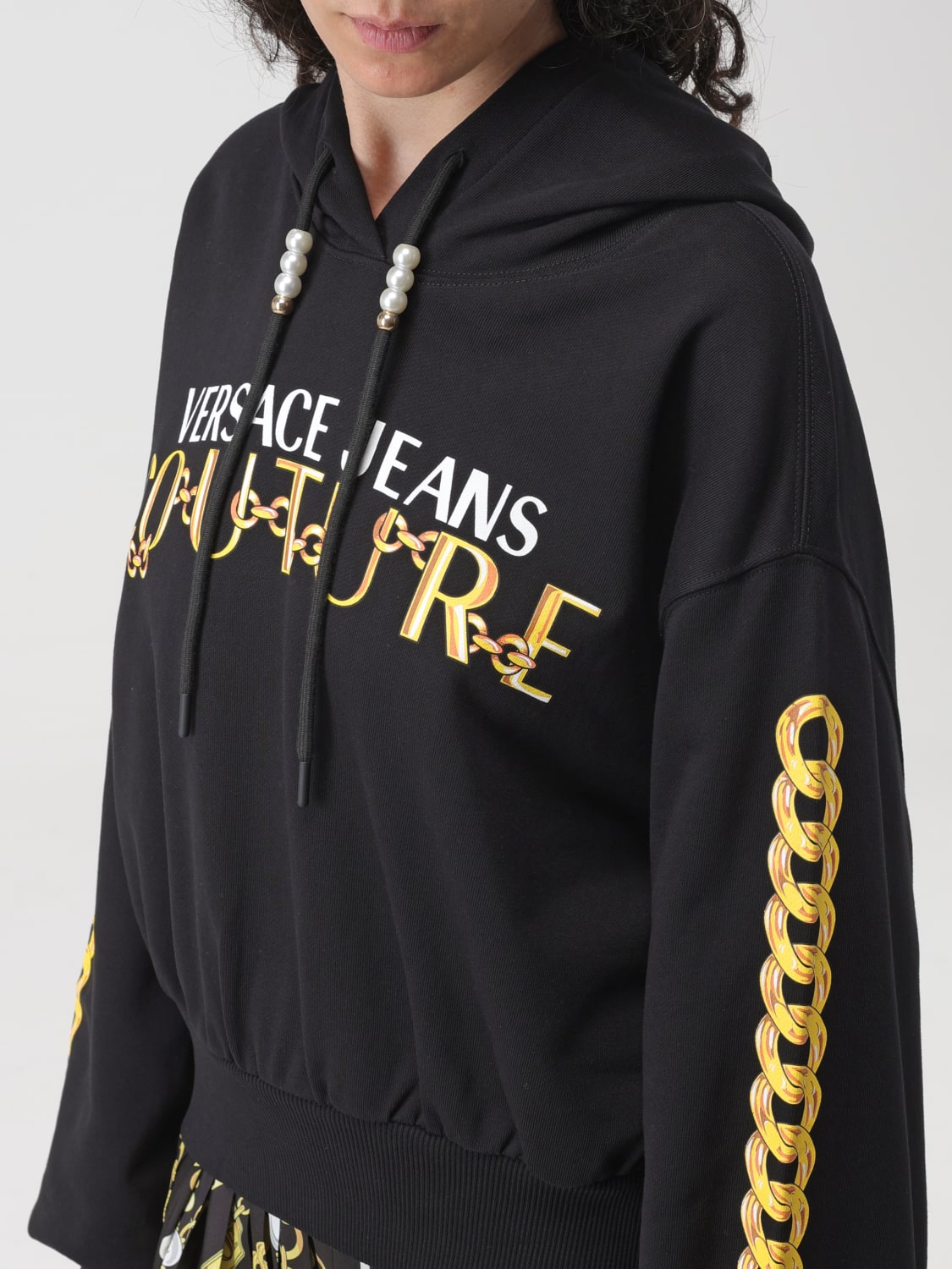 VERSACE JEANS COUTURE SUDADERA: Sudadera mujer Versace Jeans Couture, Negro - Img 3