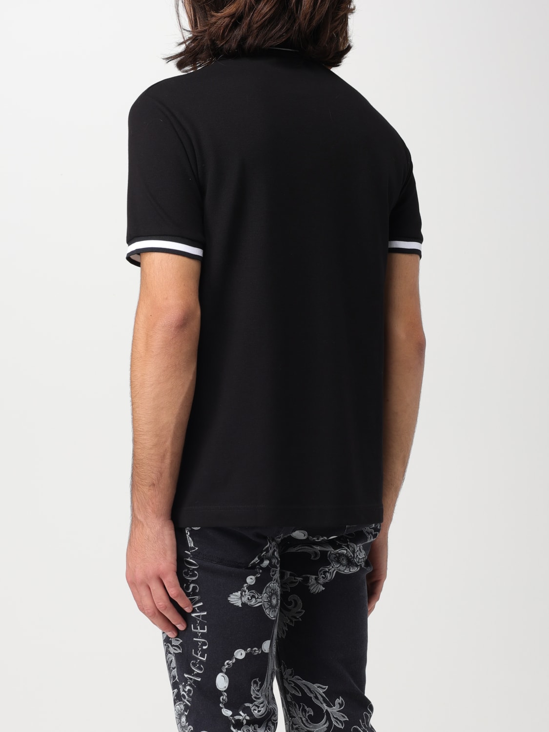 VERSACE JEANS COUTURE POLO SHIRT: Polo shirt men Versace Jeans Couture, Black - Img 2