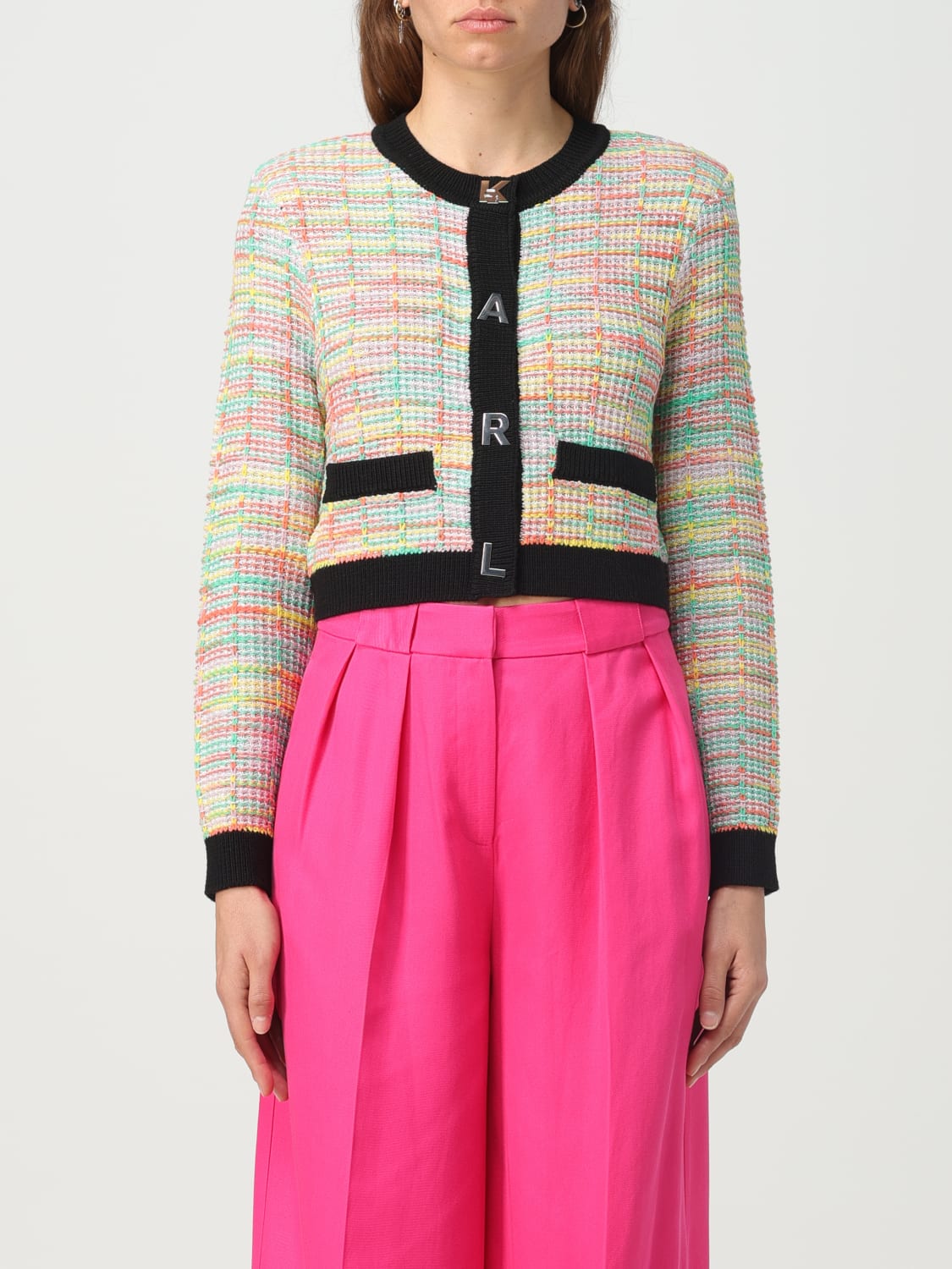 KARL LAGERFELD CARDIGAN: Cardigan femme Karl Lagerfeld, Multicolore - Img 1