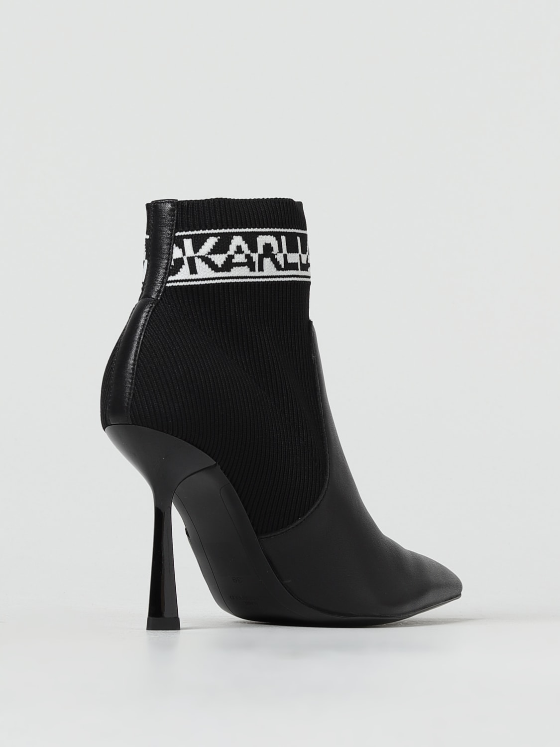 KARL LAGERFELD FLAT ANKLE BOOTS: Flat ankle boots woman Karl Lagerfeld, Black - Img 3