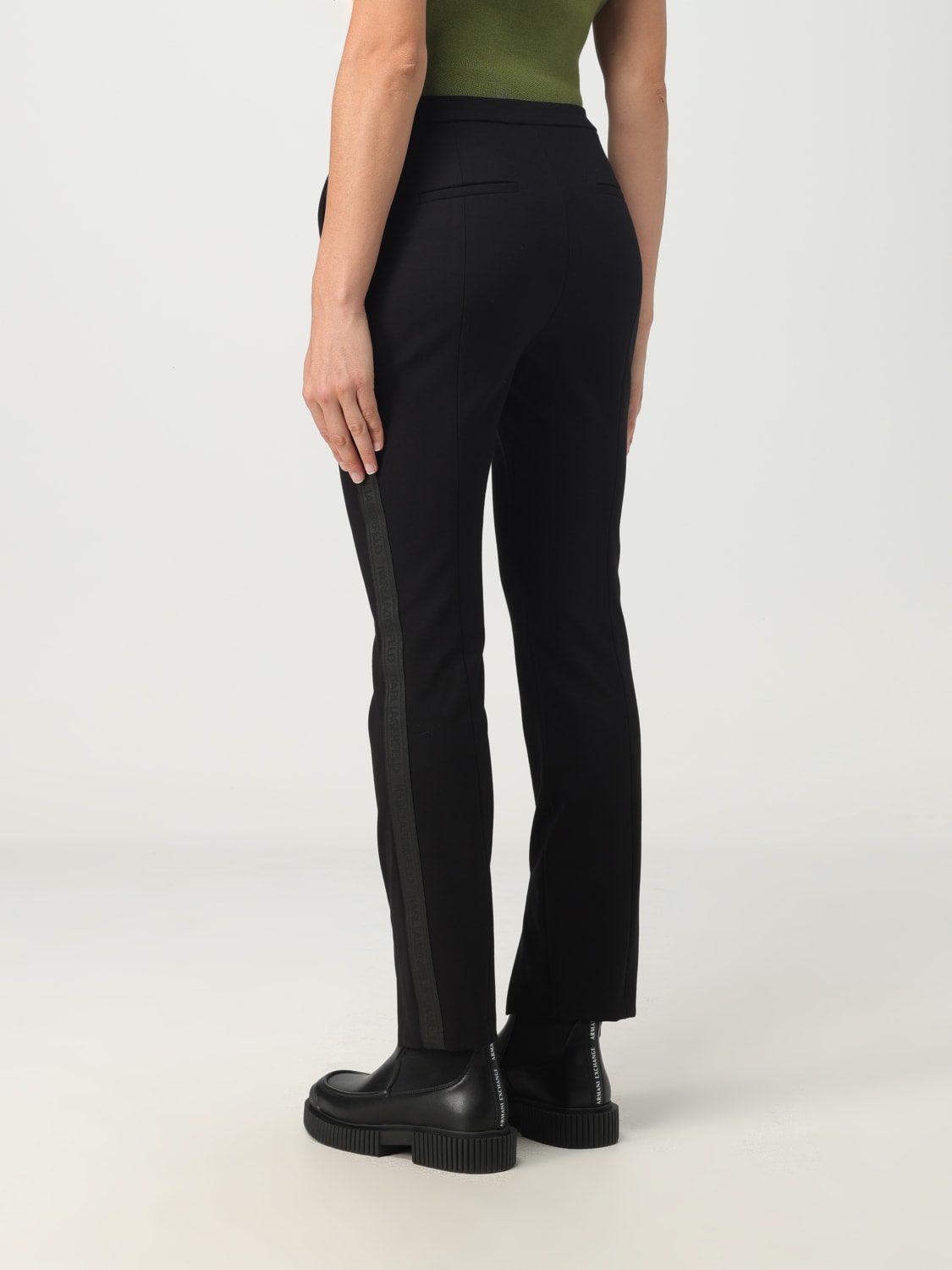 KARL LAGERFELD PANTS: Pants woman Karl Lagerfeld, Black - Img 2