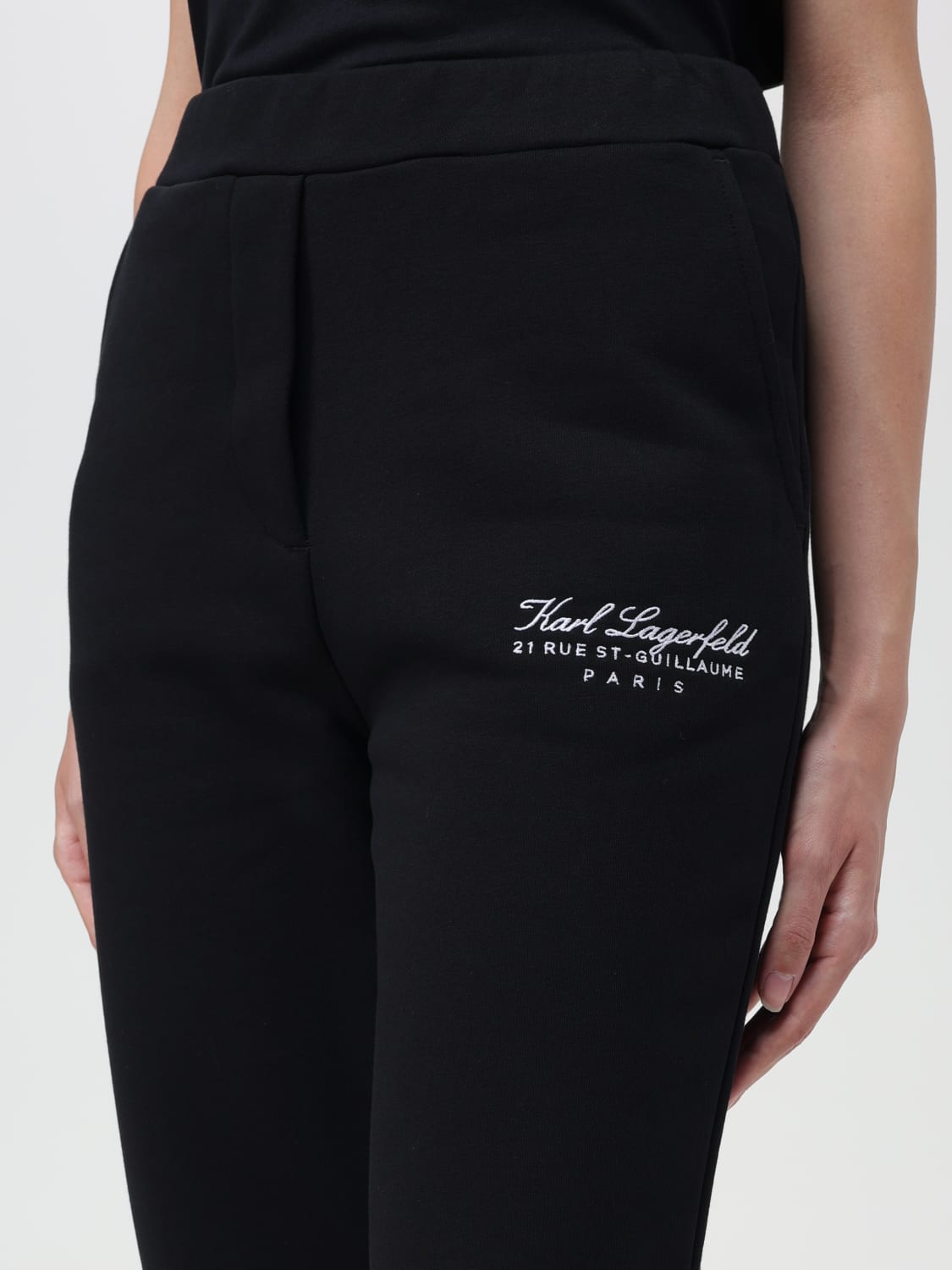 KARL LAGERFELD PANTALONE: Pantalone Karl Lagerfeld in cotone, Nero - Img 4