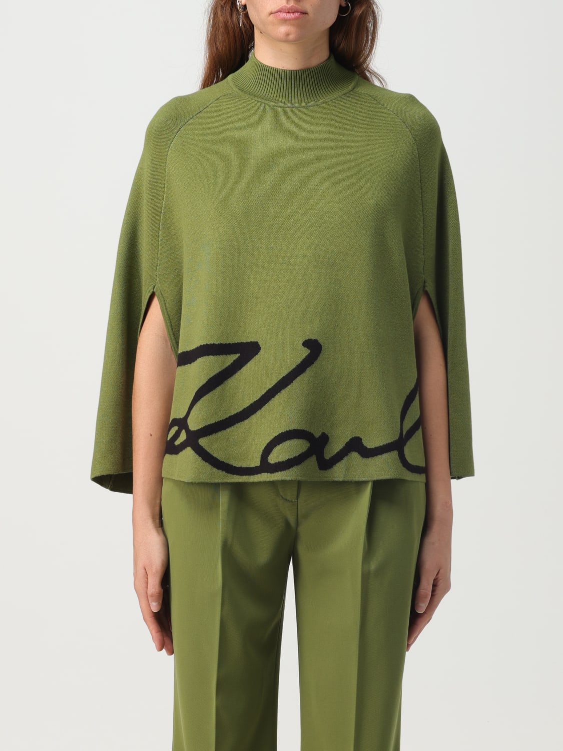 KARL LAGERFELD CAPE: Cape femme Karl Lagerfeld, Vert - Img 1