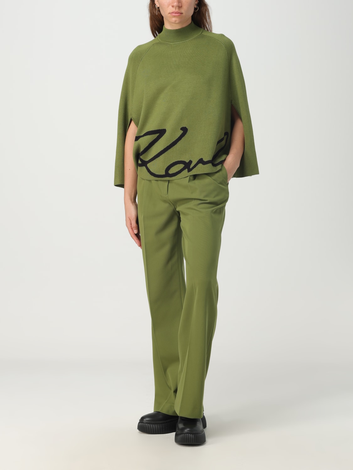 KARL LAGERFELD CAPE: Cape femme Karl Lagerfeld, Vert - Img 2