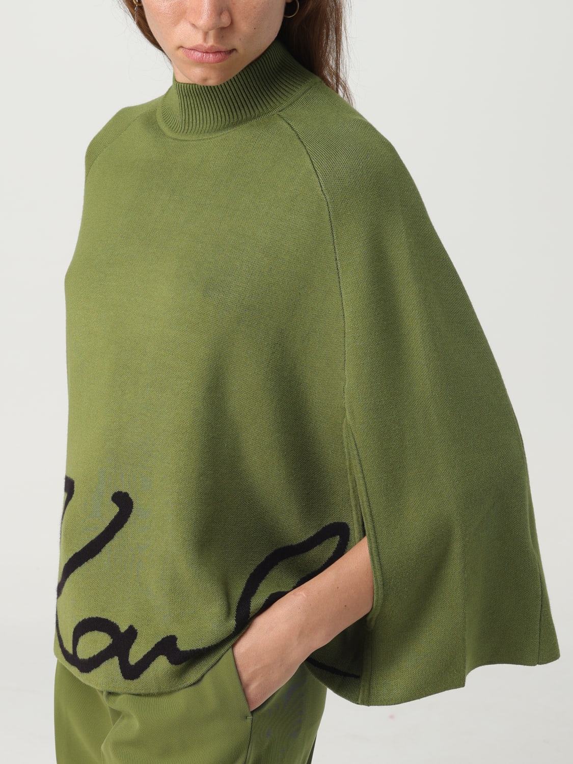 KARL LAGERFELD CAPE: Cape femme Karl Lagerfeld, Vert - Img 4