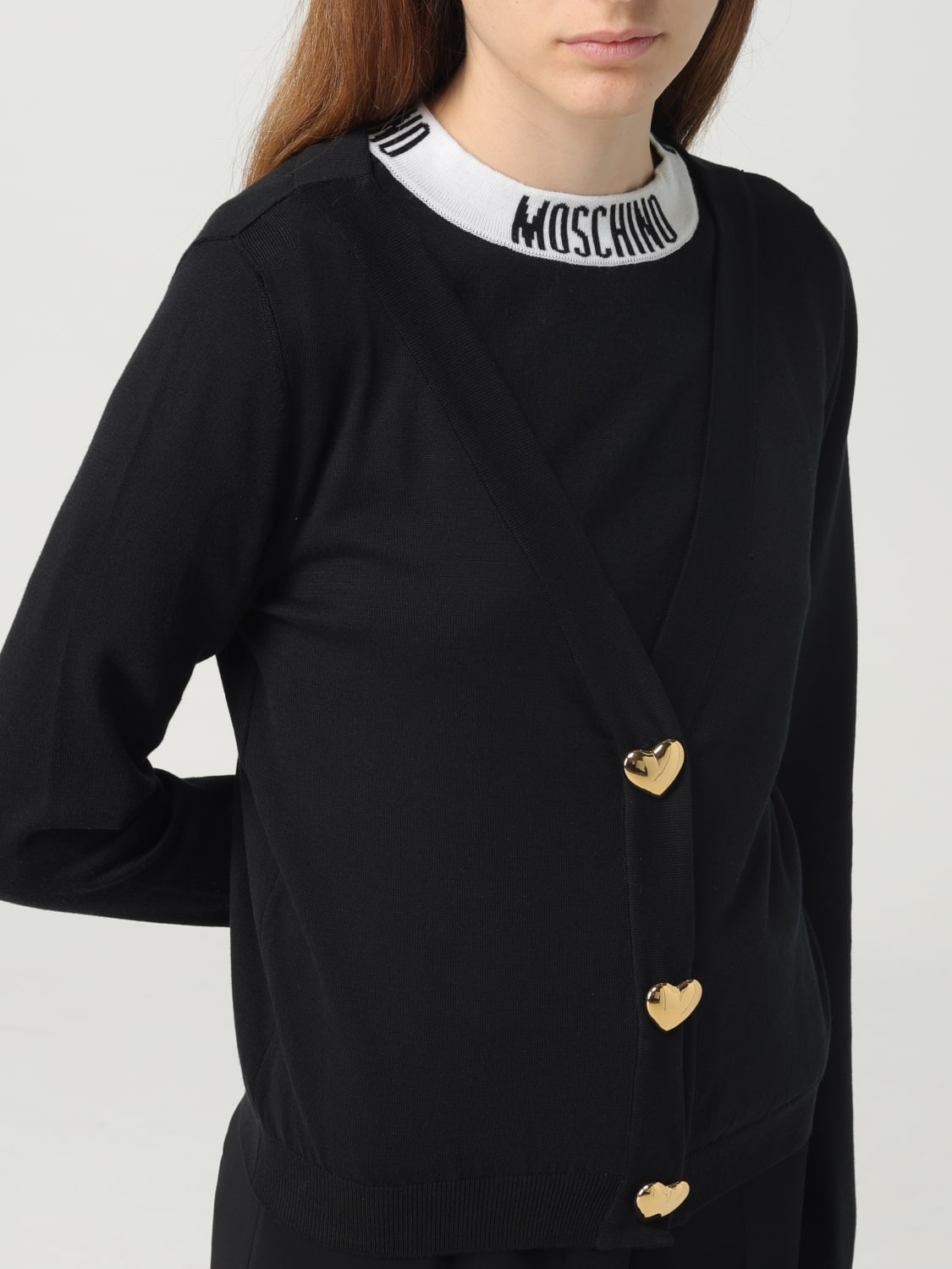 MOSCHINO COUTURE CARDIGAN: Cardigan Moschino Couture in cotone, Nero - Img 4