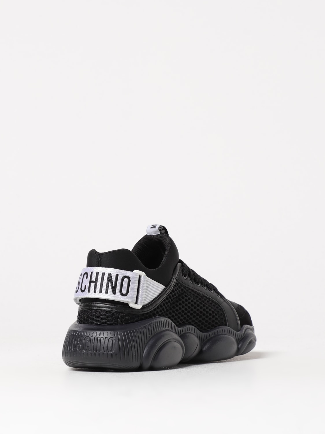 MOSCHINO COUTURE SNEAKERS: Moschino Couture sneakers in fabric and leather, Black - Img 3