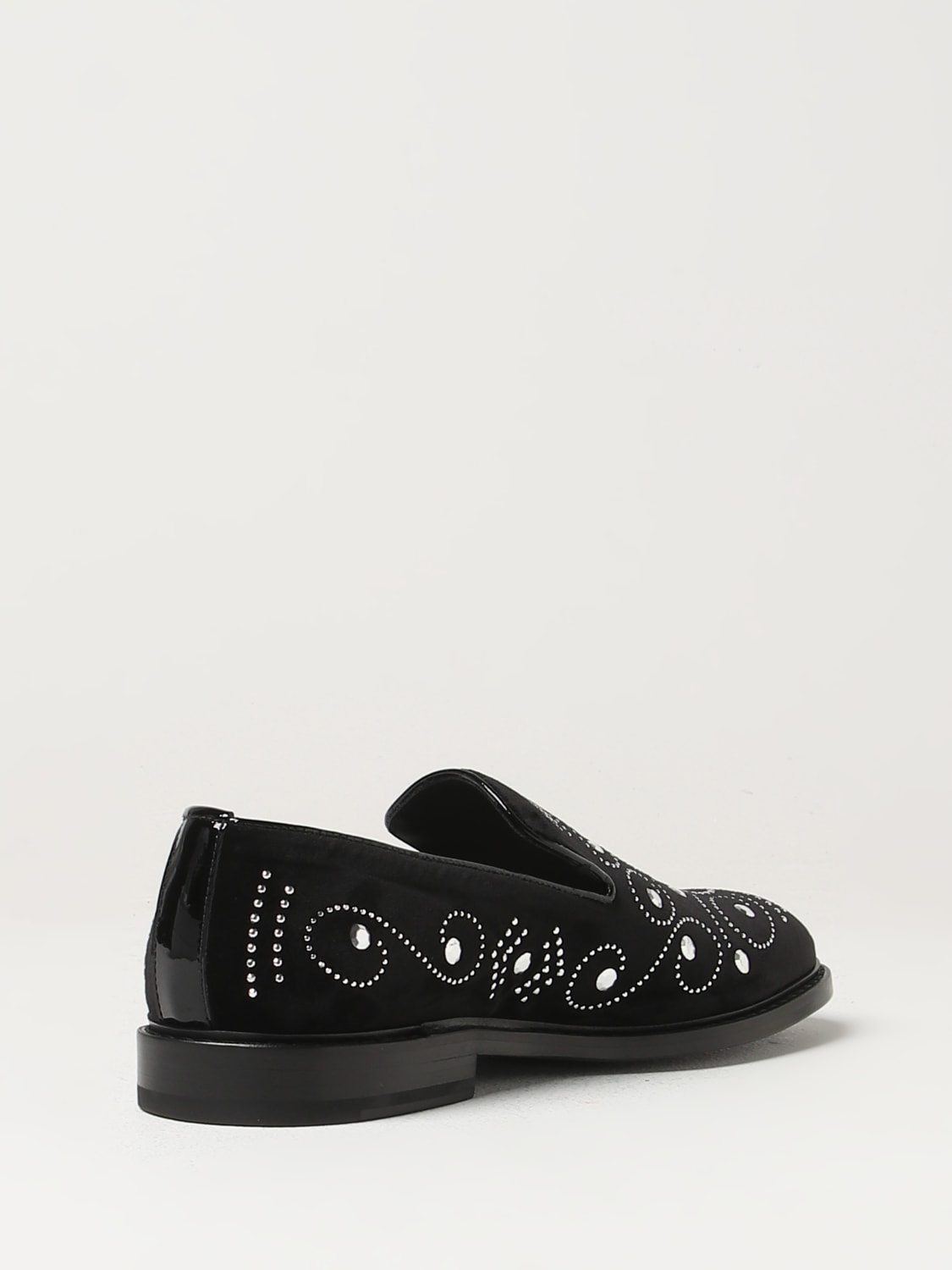 MOSCHINO COUTURE LOAFERS: Moschino Couture velvet mocassins, Black - Img 3