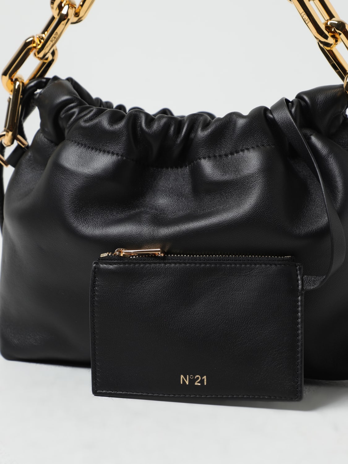 N° 21 HANDBAG: N° 21 Eva bag in nappa, Black - Img 3