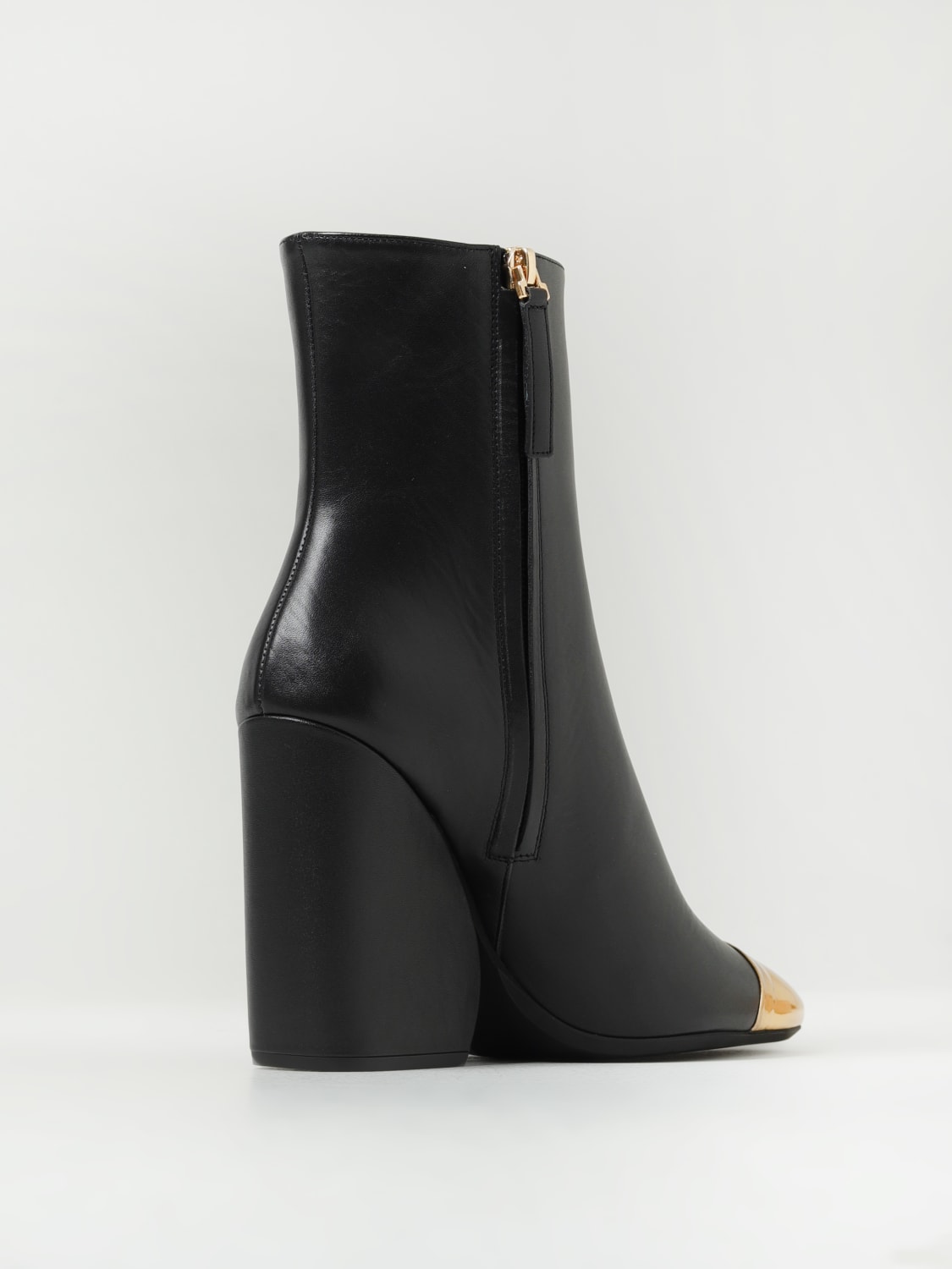 N° 21 FLAT ANKLE BOOTS: N° 21 leather ankle boots, Gold - Img 3