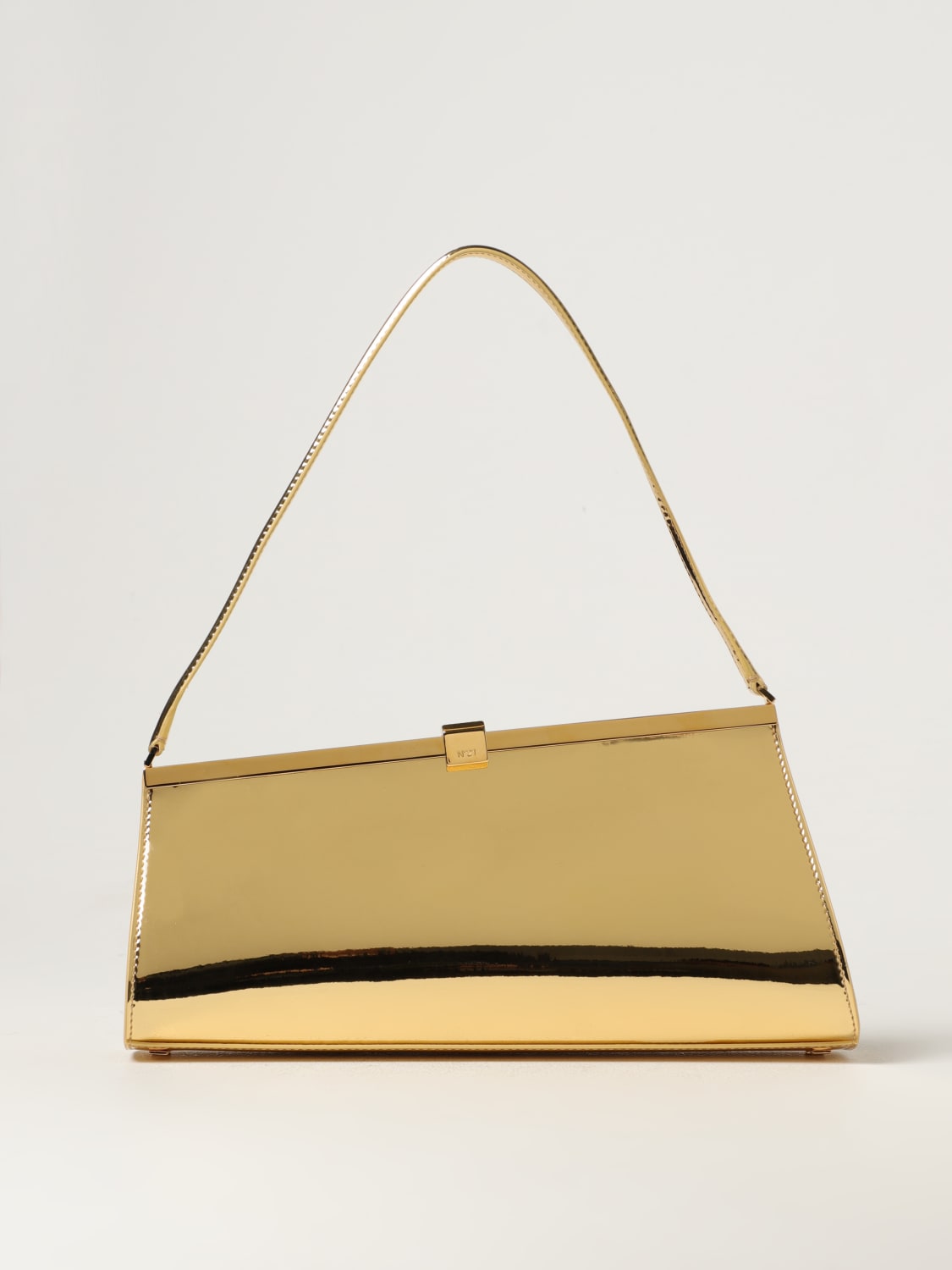 N° 21 SHOULDER BAG: N° 21 Jeanne bag in laminated patent leather, Gold - Img 1