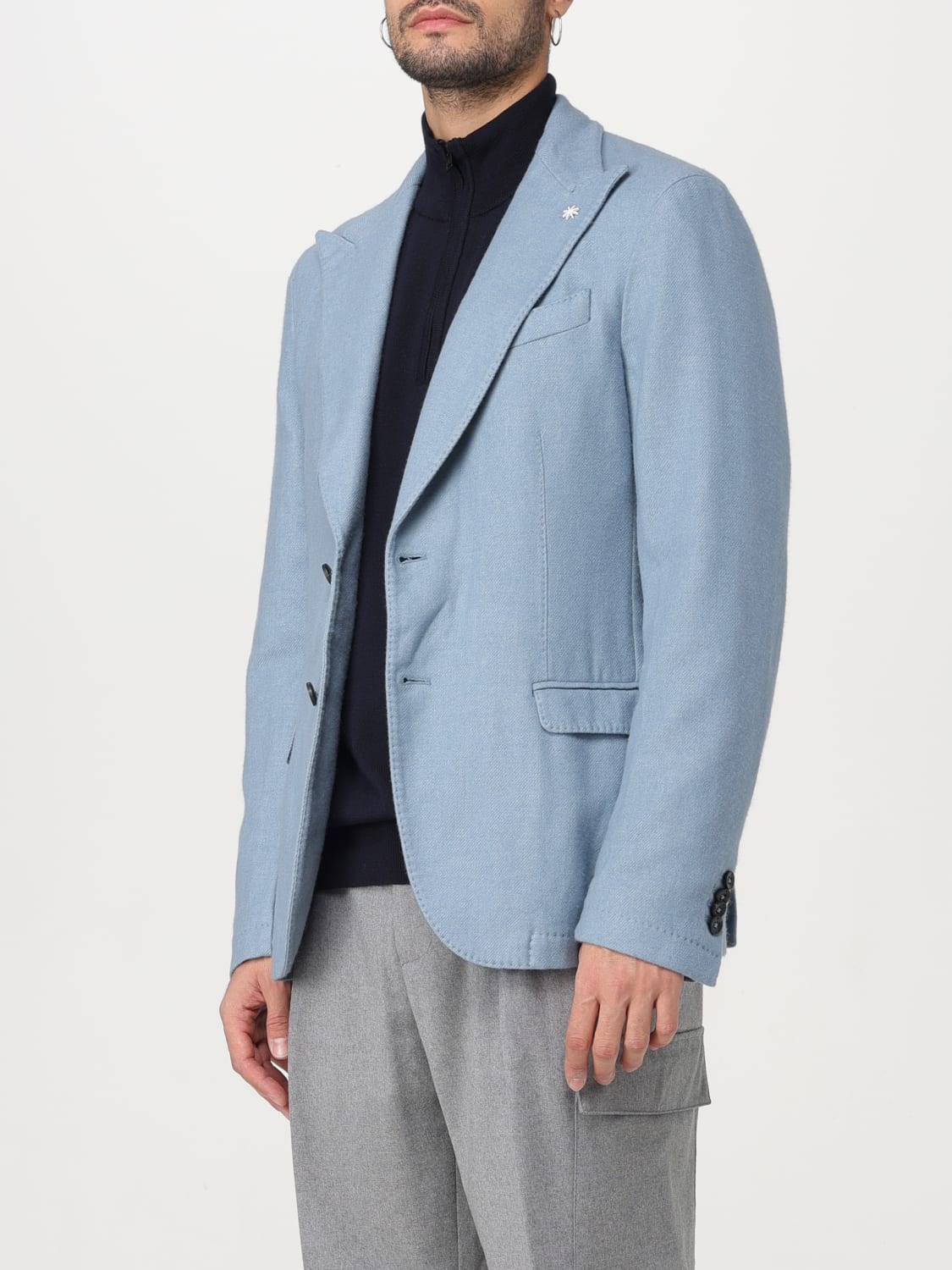 MANUEL RITZ BLAZER: Blazer men Manuel Ritz, Gnawed Blue - Img 3