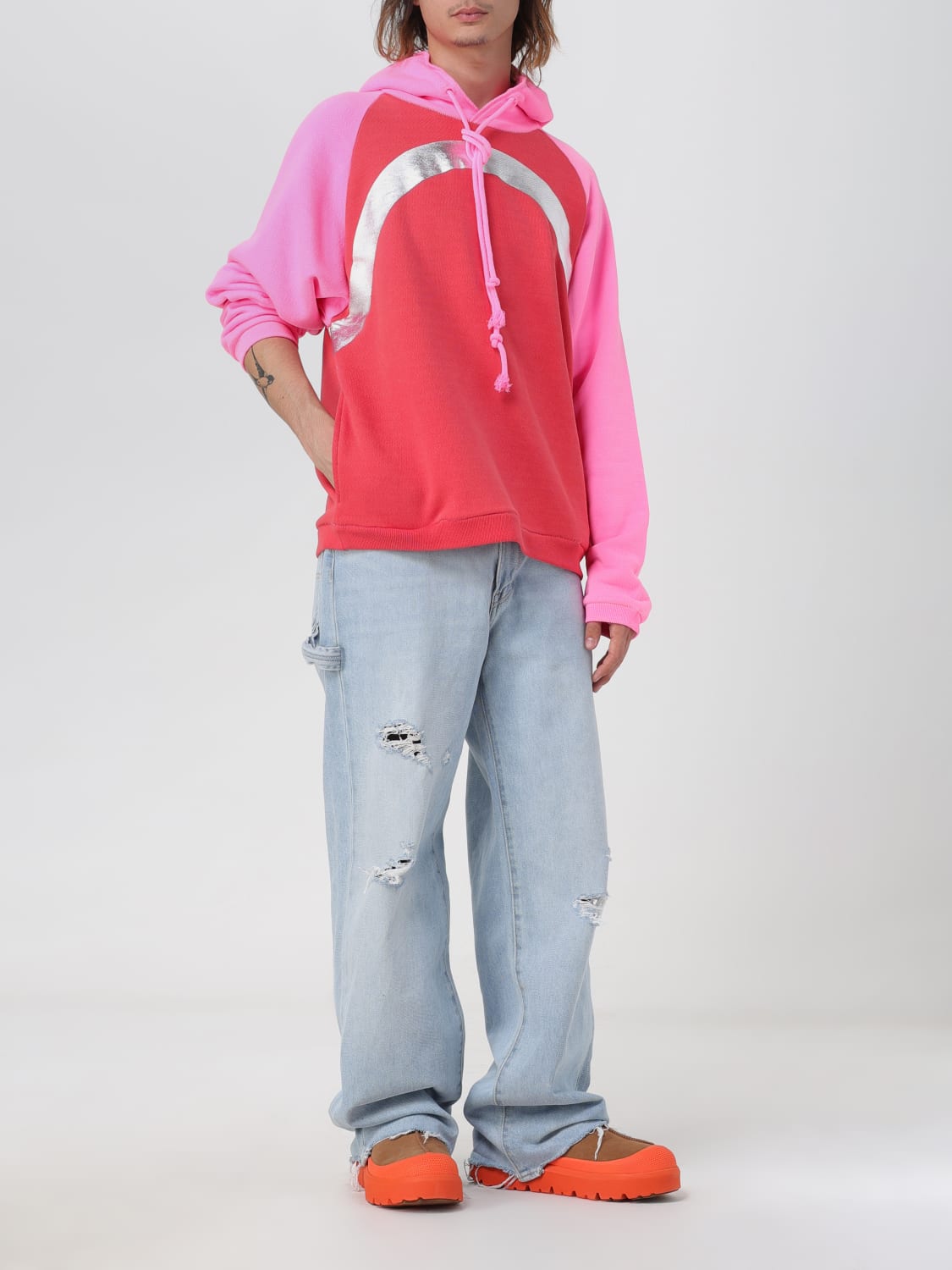 ERL SWEATSHIRT: Sweatshirt men Erl, Pink - Img 2