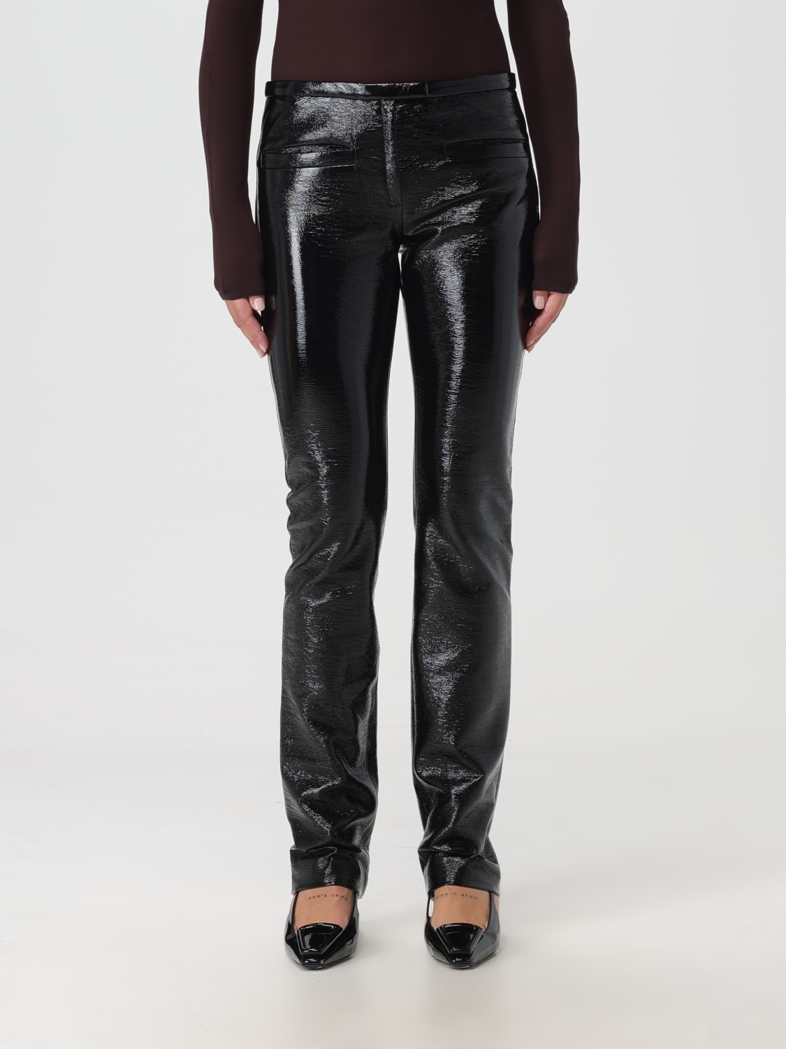 パンツ COURREGES Women Straight Pants 125CPA298PL0170 9999 BLACK Courrèges Outlet: Pants woman - Black | Courrèges pants