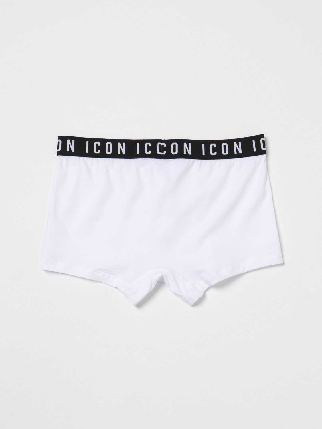 DSQUARED2 INTIMO: Slip Icon Dsquared2 in cotone stretch, Bianco - Img 2