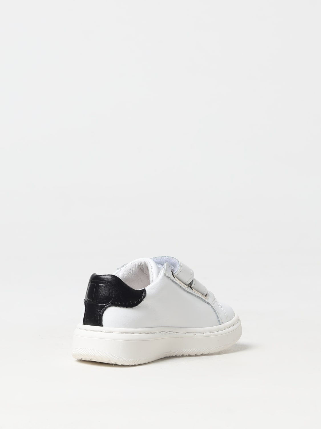 TWINSET SNEAKERS: Twinset leather sneakers with velcro, White - Img 3