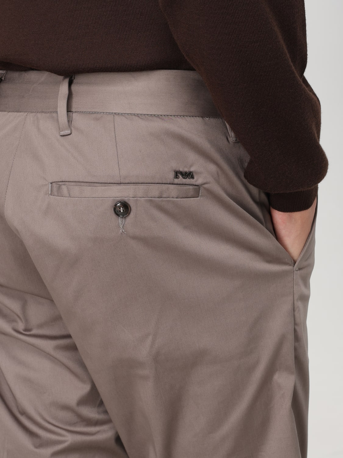 Emporio Armani Outlet: Pants men - Smoke Grey | Emporio