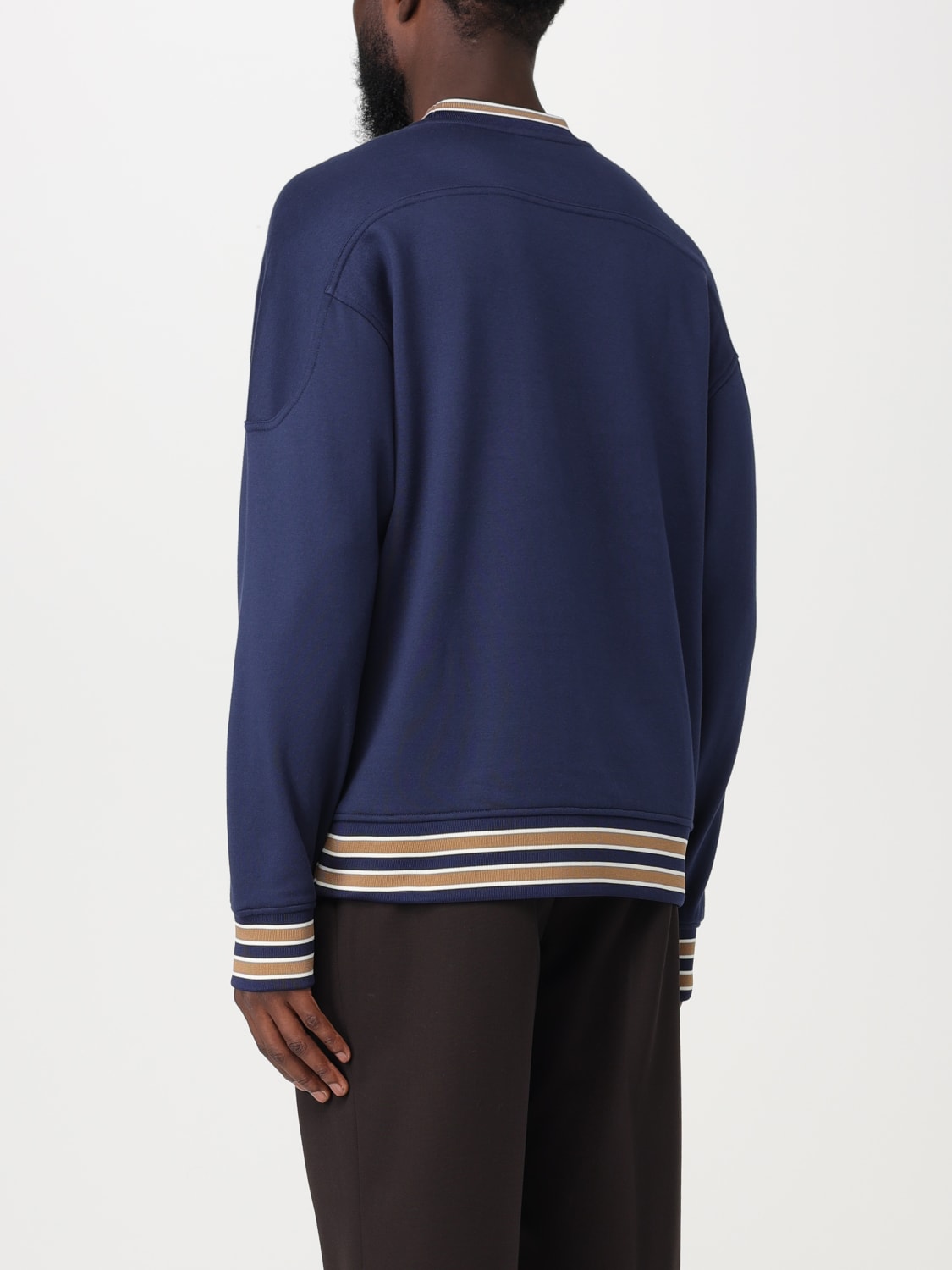 VALENTINO SWEATSHIRT: Valentino Garavani sweatshirt in jersey with logo, Blue - Img 3