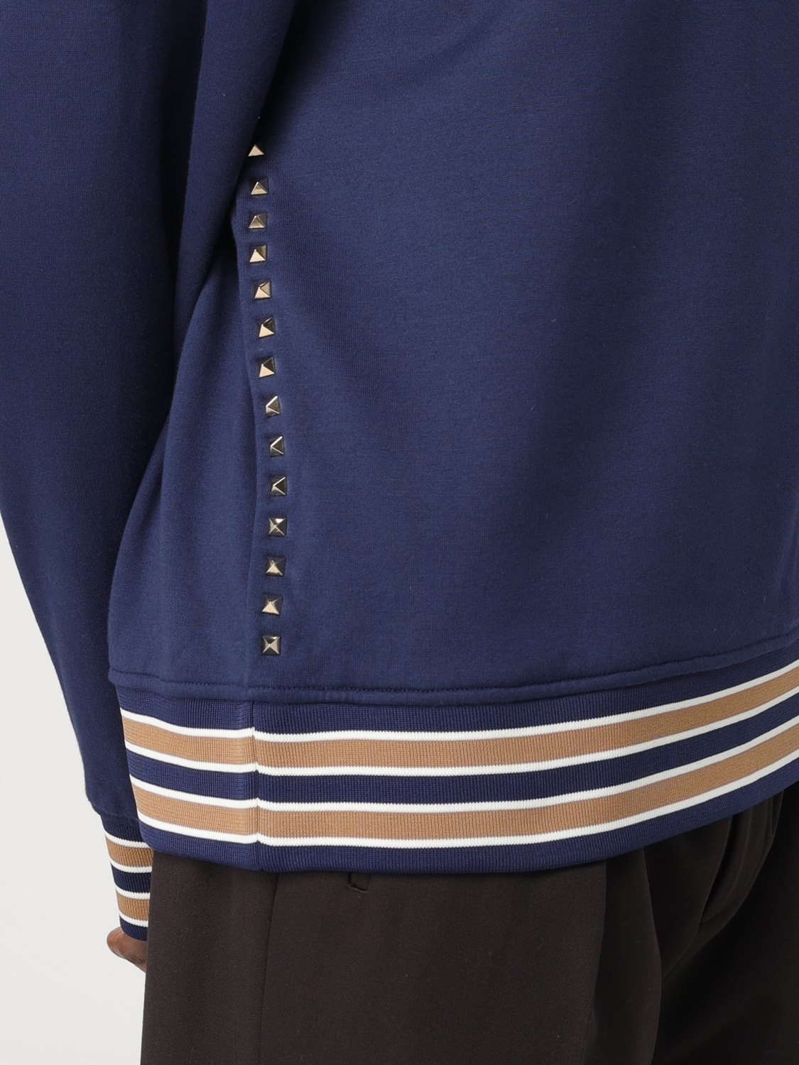 VALENTINO SWEATSHIRT: Valentino Garavani sweatshirt in jersey with logo, Blue - Img 5