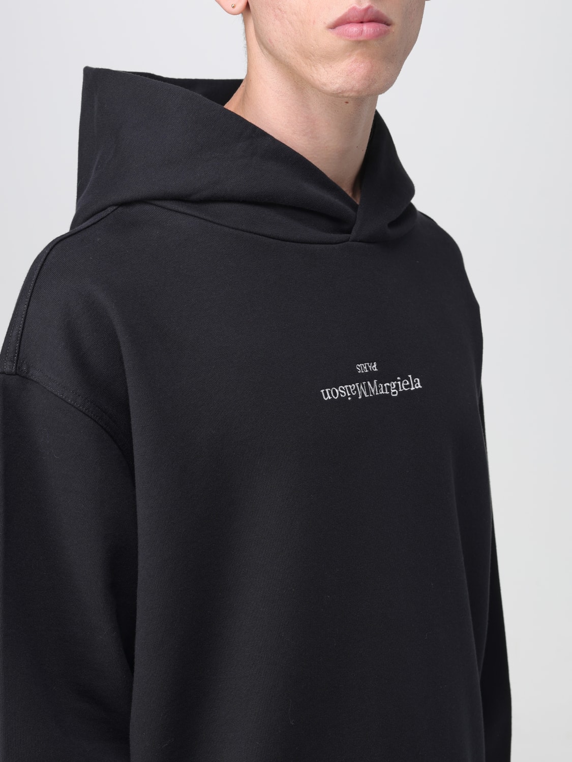 MAISON MARGIELA FELPA: Felpa Maison Margiela in cotone, Nero - Img 5