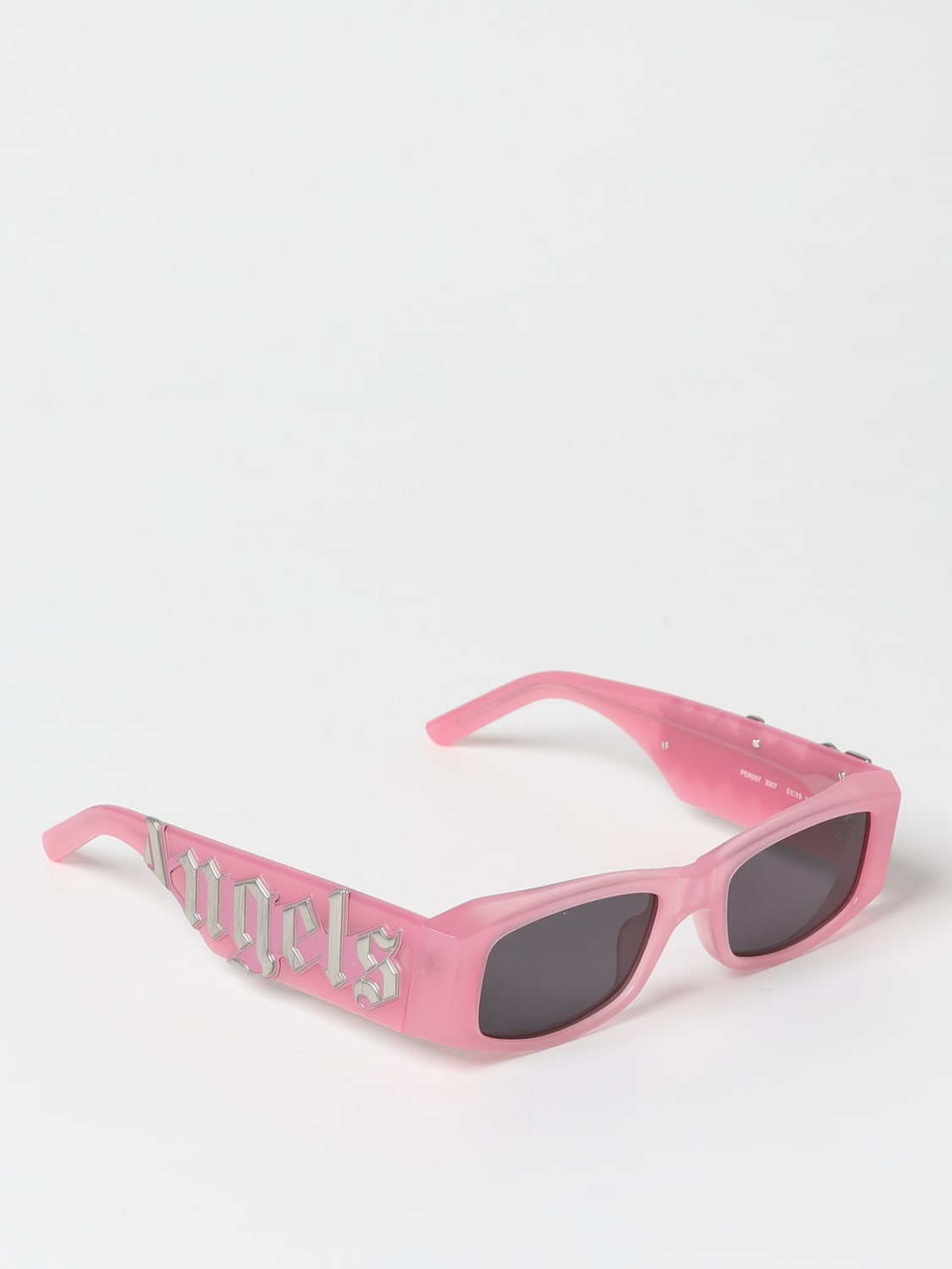 PALM ANGELS OCCHIALI DA SOLE: Occhiali da sole Palm Angels in acetato con logo, Rosa - Img 1