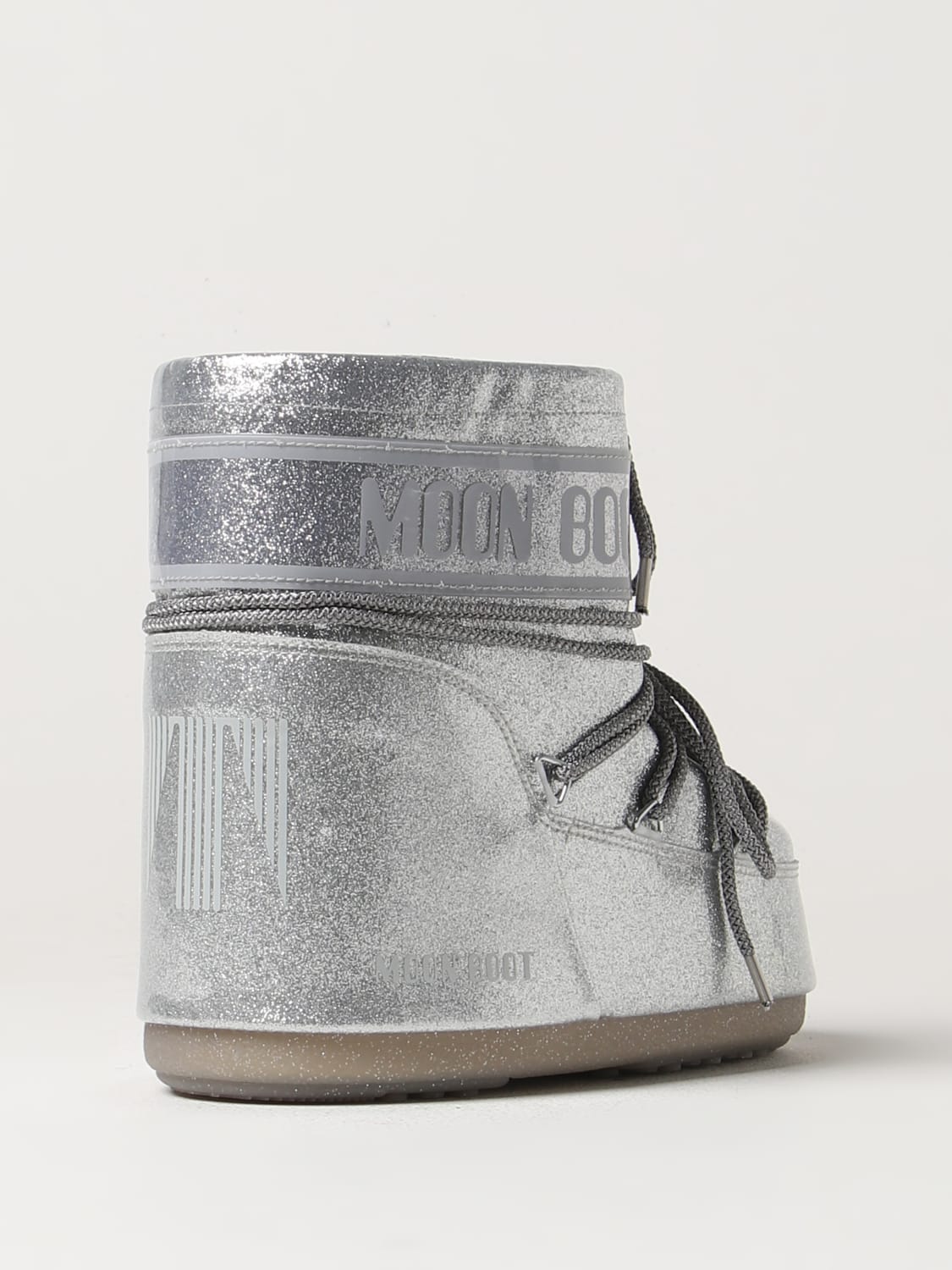 ショートブーツ・ブーティ MOON BOOT Woman Flat ankle boots Silver 80D1409440 H001 Moon Boot Outlet: Shoes woman - Silver | Moon Boot flat