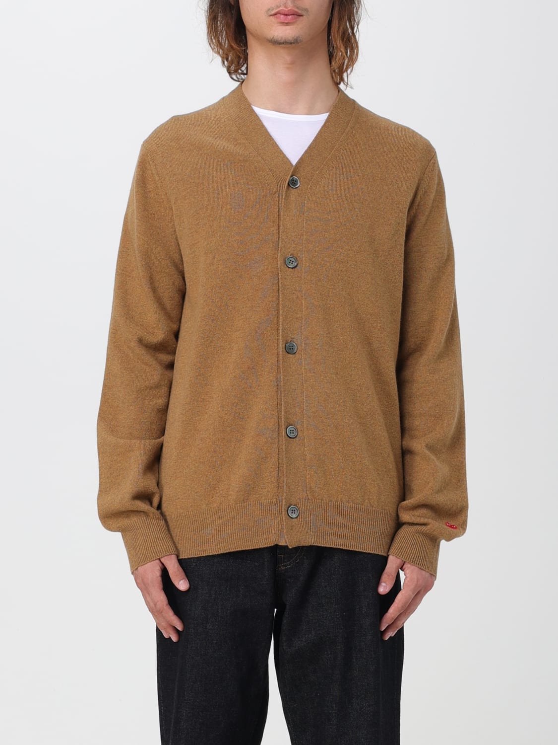 Comme Des Garcons Play Outlet Sweater men Beige Comme Des Garcons Play cardigan P1N092 online at GIGLIO.COM