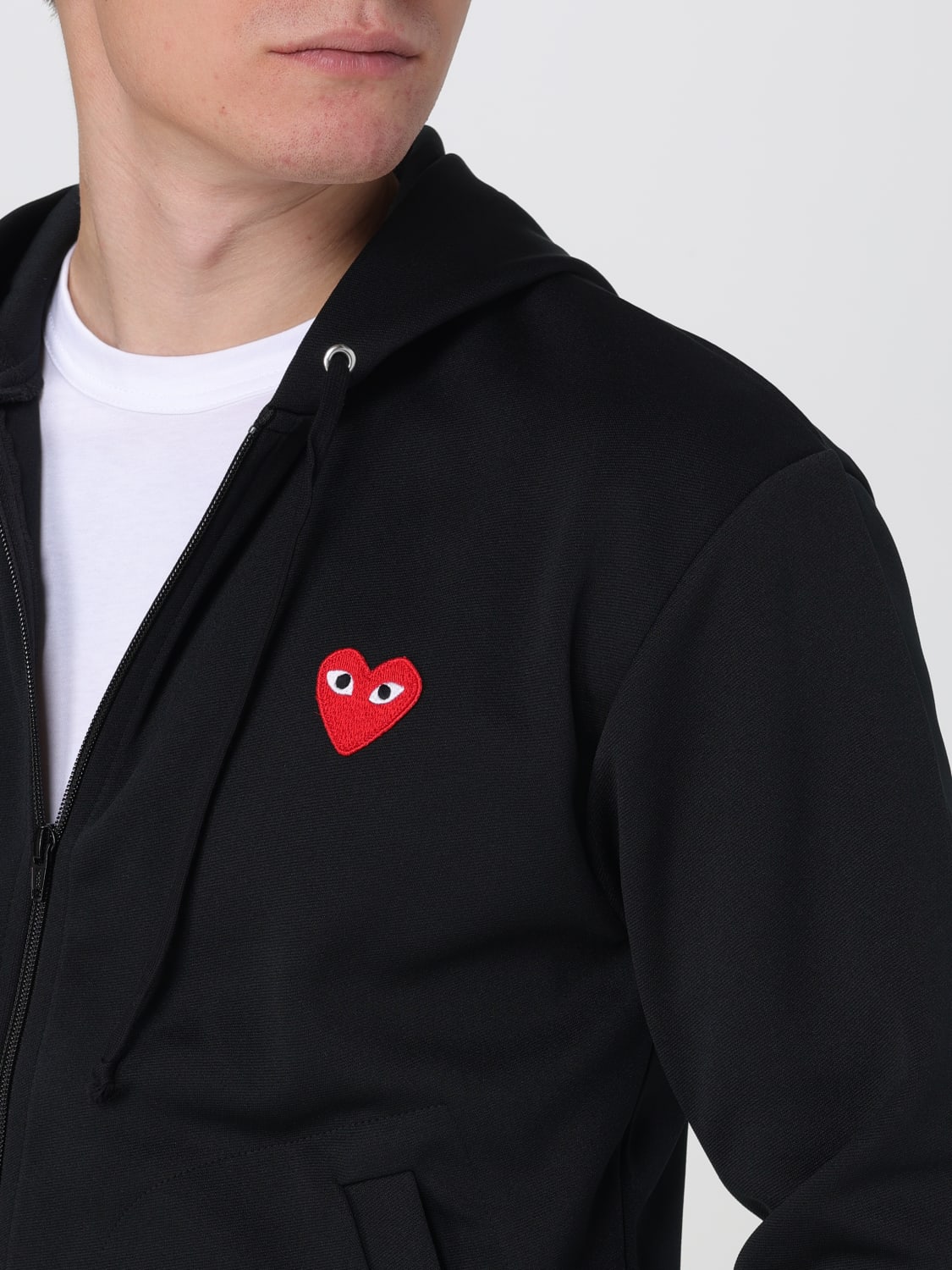 COMME DES GARCONS PLAY Sudadera hombre Negro Sudadera Comme Des Garcons Play P1T172 en linea en GIGLIO.COM