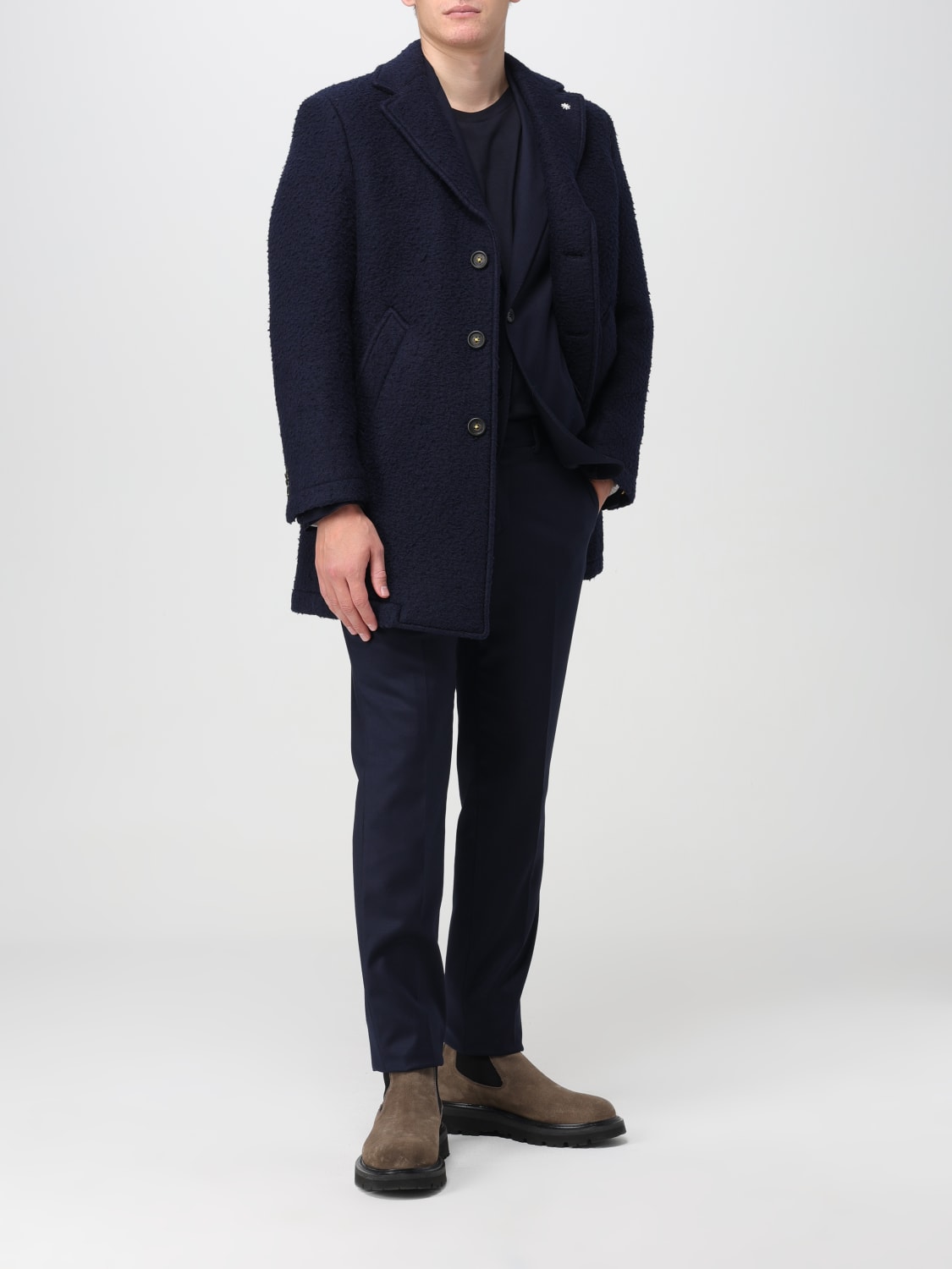 MANUEL RITZ COAT: Coat men Manuel Ritz, Blue - Img 2