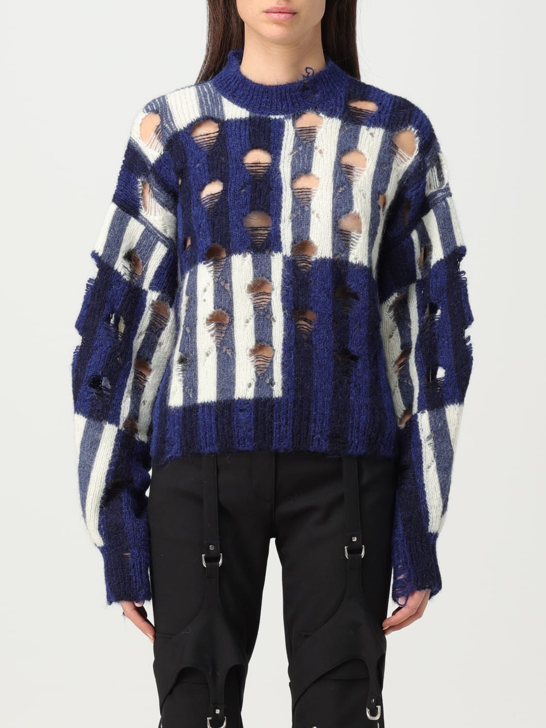 OFF-WHITE PULLOVER: Pullover damen Off-white, Blau - Img 1